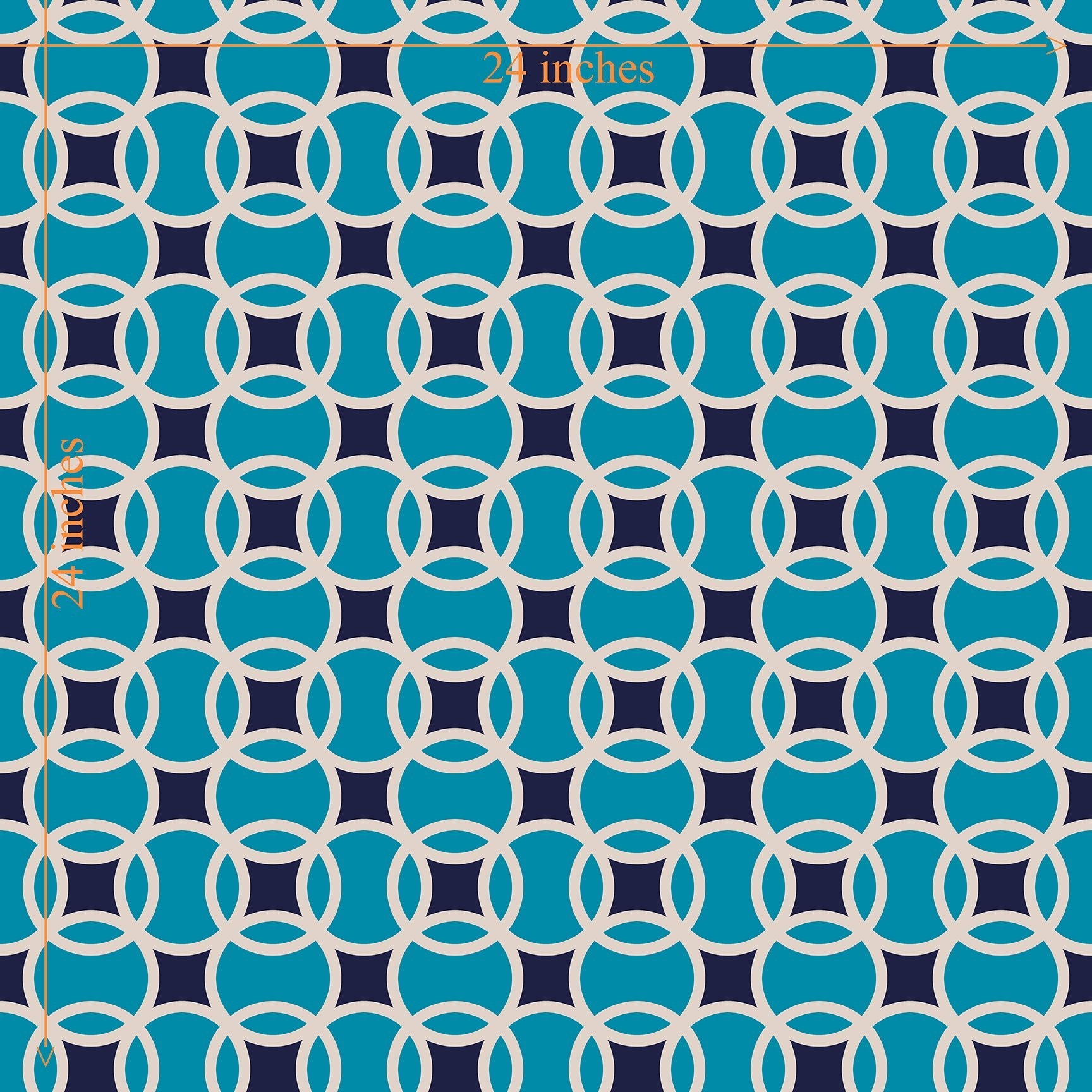 Aquarian Geometric Turquoise Wallpaper for Colorful Kitchens - Wallpaper | Victoria Bright Home - Colorful Modern Wallpaper For Your Home - - blue,dining,living,mid century,modern,office,retro,turquoise