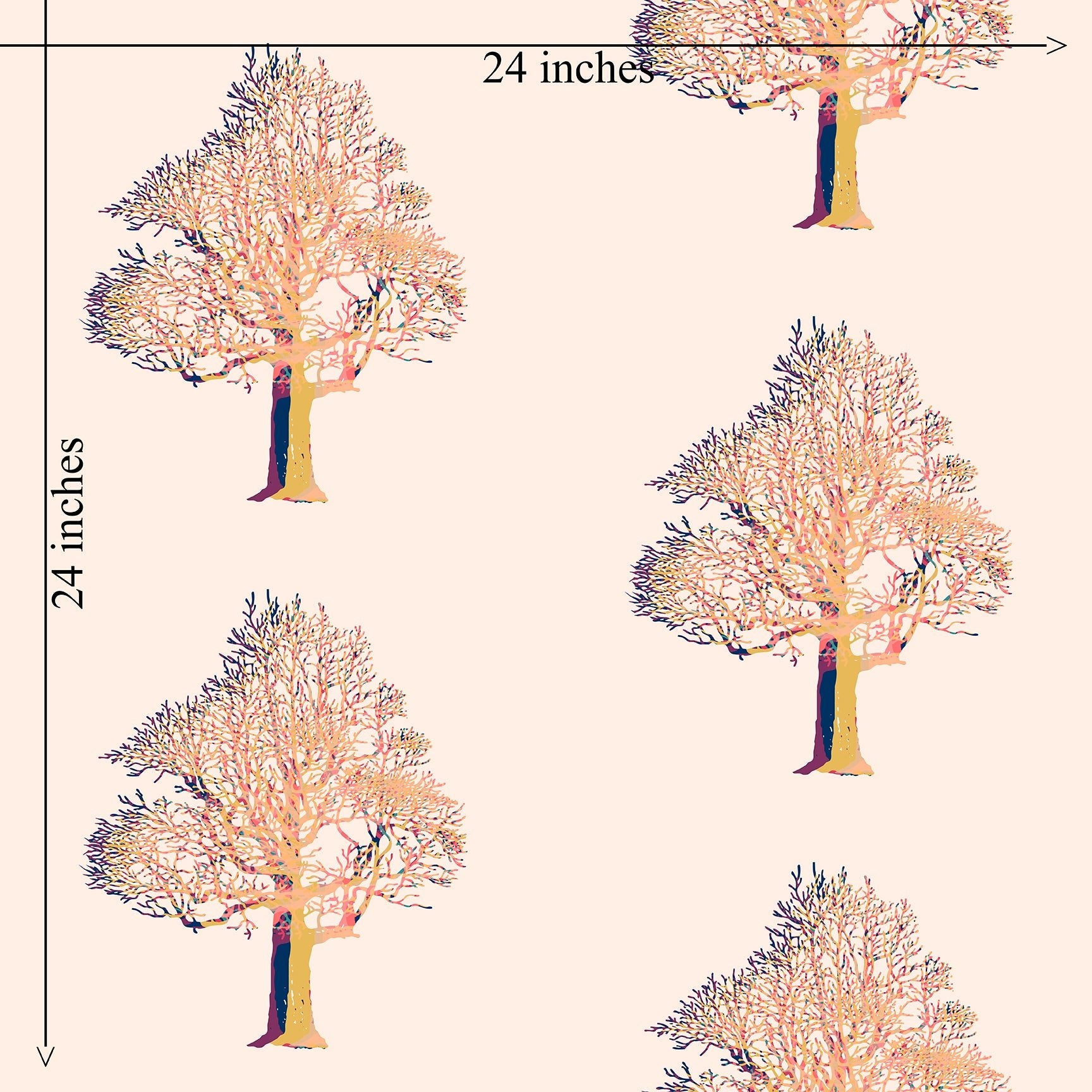 Chinoiserie Tree Wallpaper for an Elegant Traditional Style - Wallpaper | Victoria Bright Home - Colorful Modern Wallpaper For Your Home - - asian,bedroom,dining,floral,living,multicolor,nursery,traditional,vintage