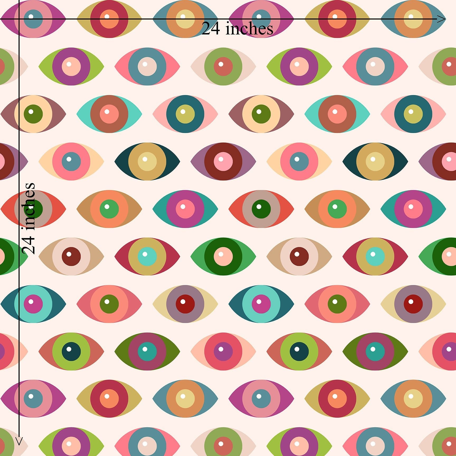 Retro Novelty Eyeball Wallpaper - Fun Novelty Peepers Design for Kids & Bathrooms