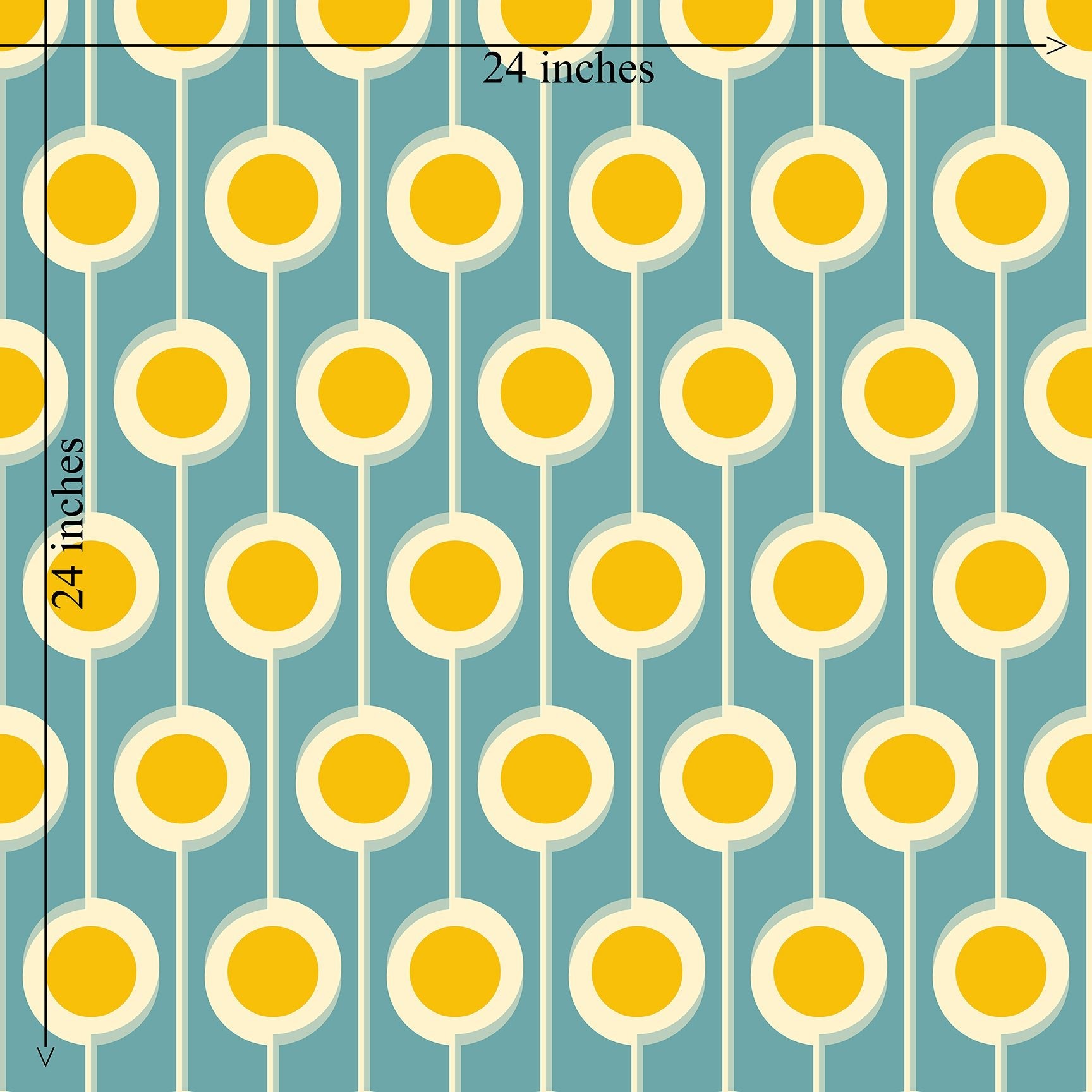 Modernist Floral Wallpaper in Five Bright Retro Colors