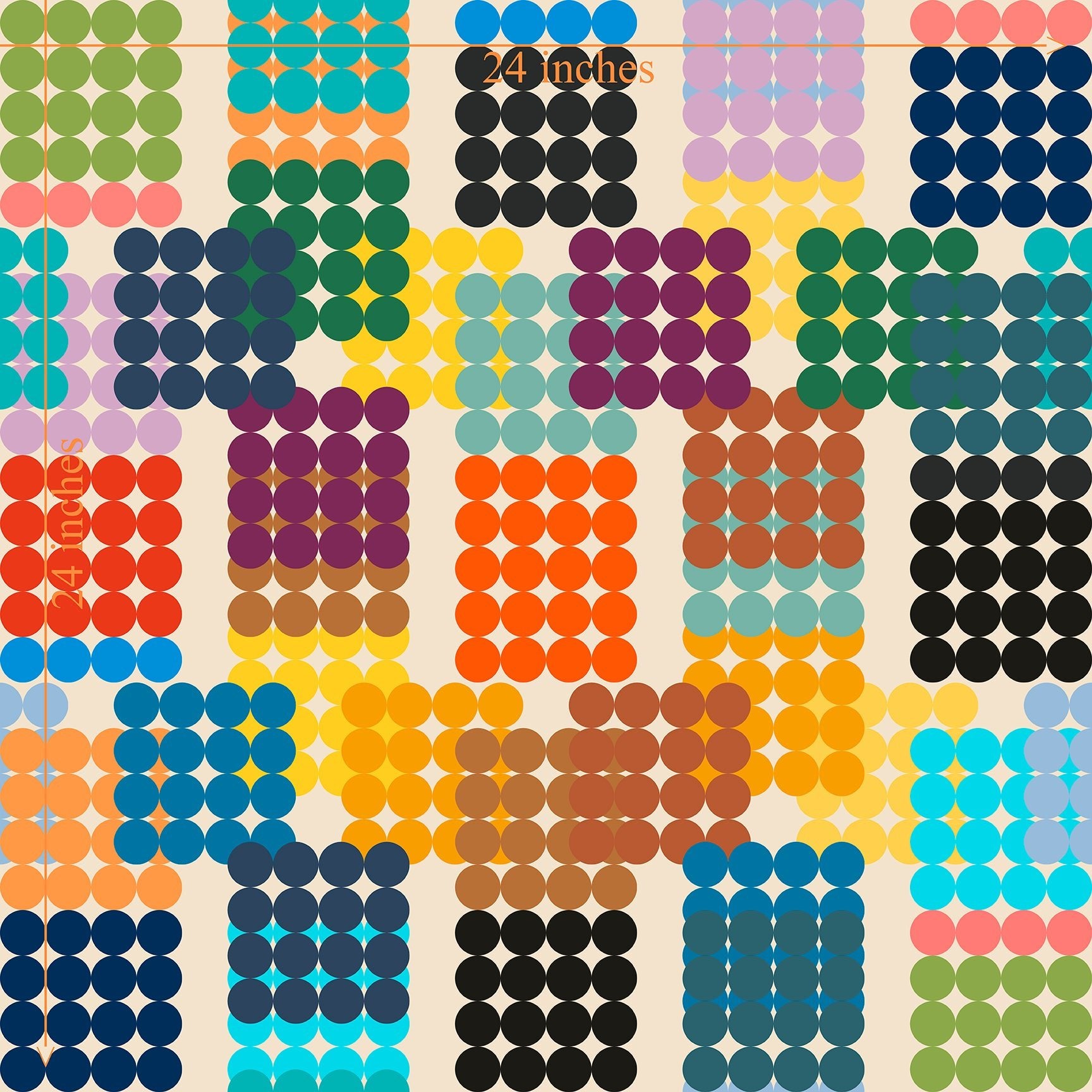 On the Dot Mid Century Modern Wallpaper - Wallpaper | Victoria Bright Home - Colorful Modern Wallpaper For Your Home - - dining,dots,kids,kitchen,mid century,modern,multicolor,retro,seventies,sixties