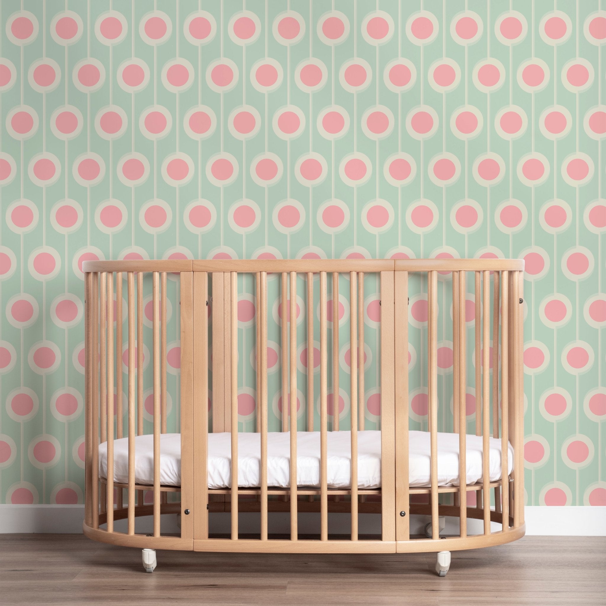 Modernist Floral Wallpaper for Nursery and Kids Room