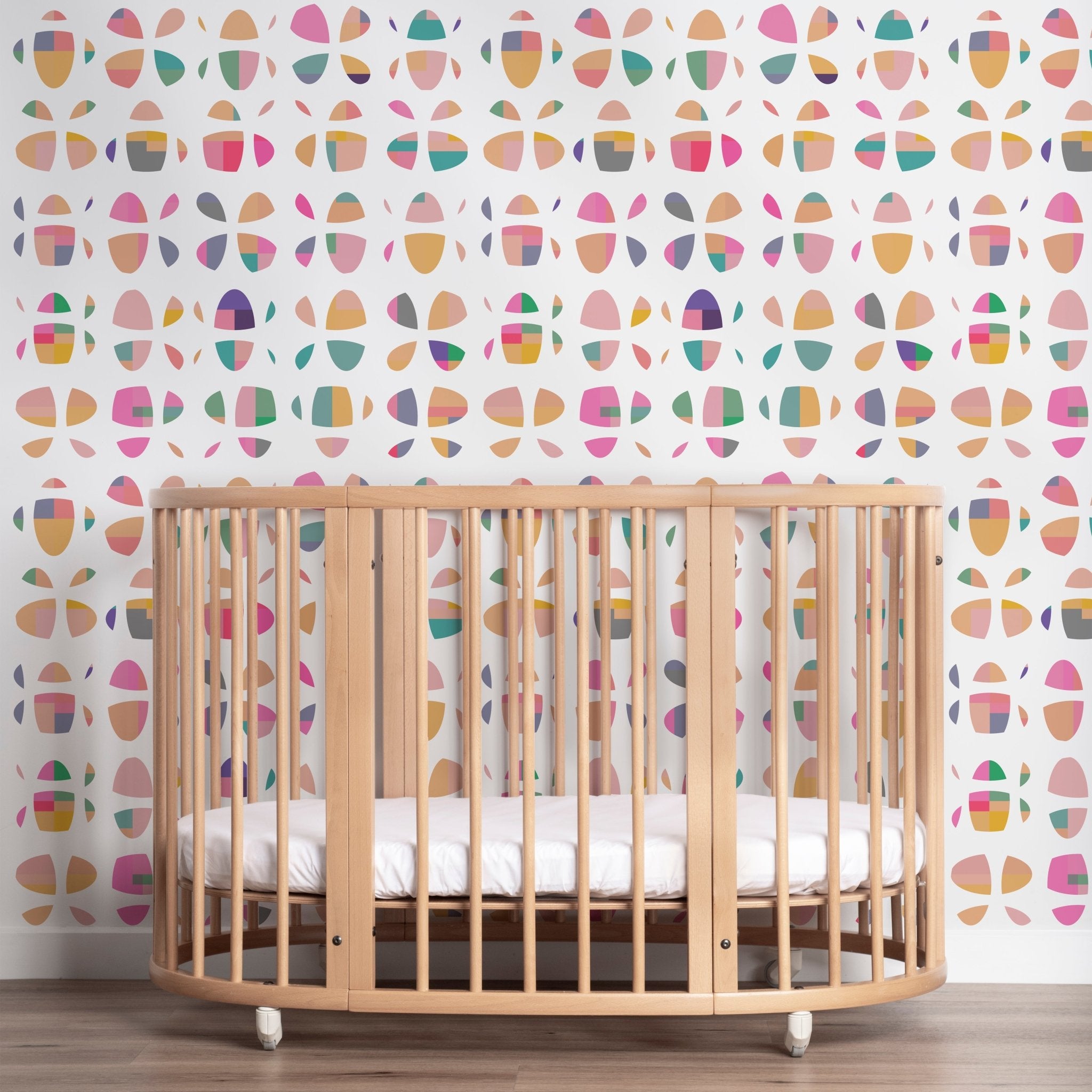 Abstract Butterfly Wallpaper for Nursery Kids and Nature Lovers - Wallpaper | Victoria Bright Home - Colorful Modern Wallpaper For Your Home - - abstract,animal,bedroom,kids,modern,multicolor,nursery,scandinavian