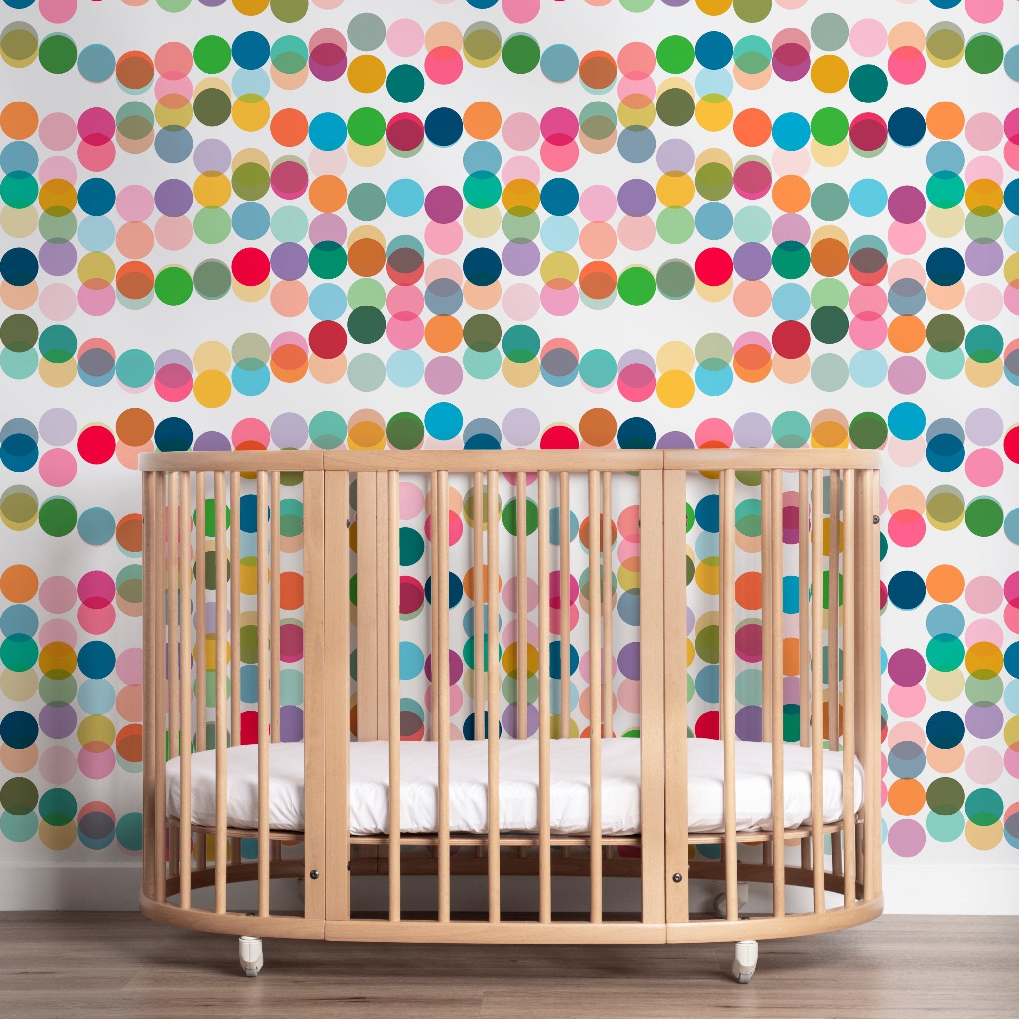 Colorful Pop Art Polka Dot Wallpaper for a Party Theme