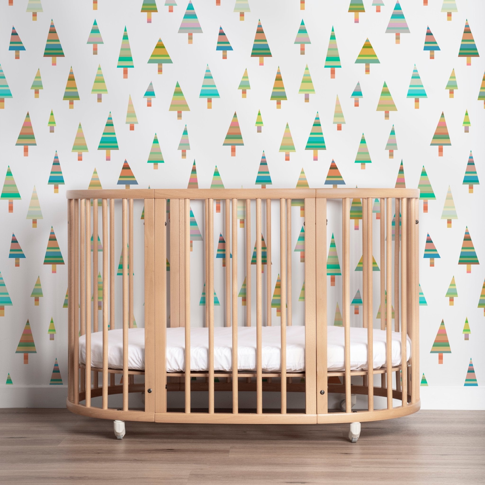 Woodland Folk Modern Wallpaper for the Nursery or a Child&