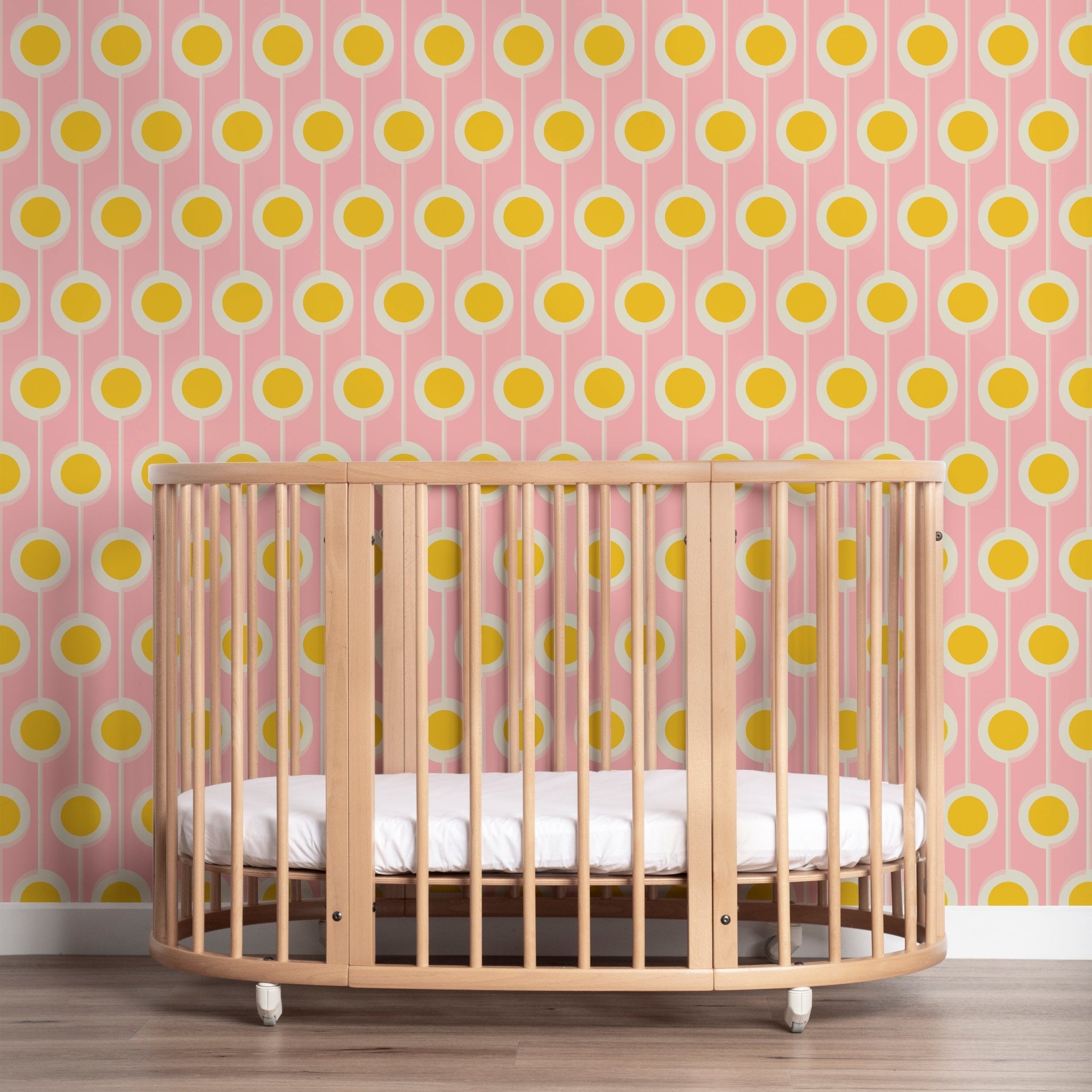 Modernist Floral Wallpaper for Nursery and Kids Room