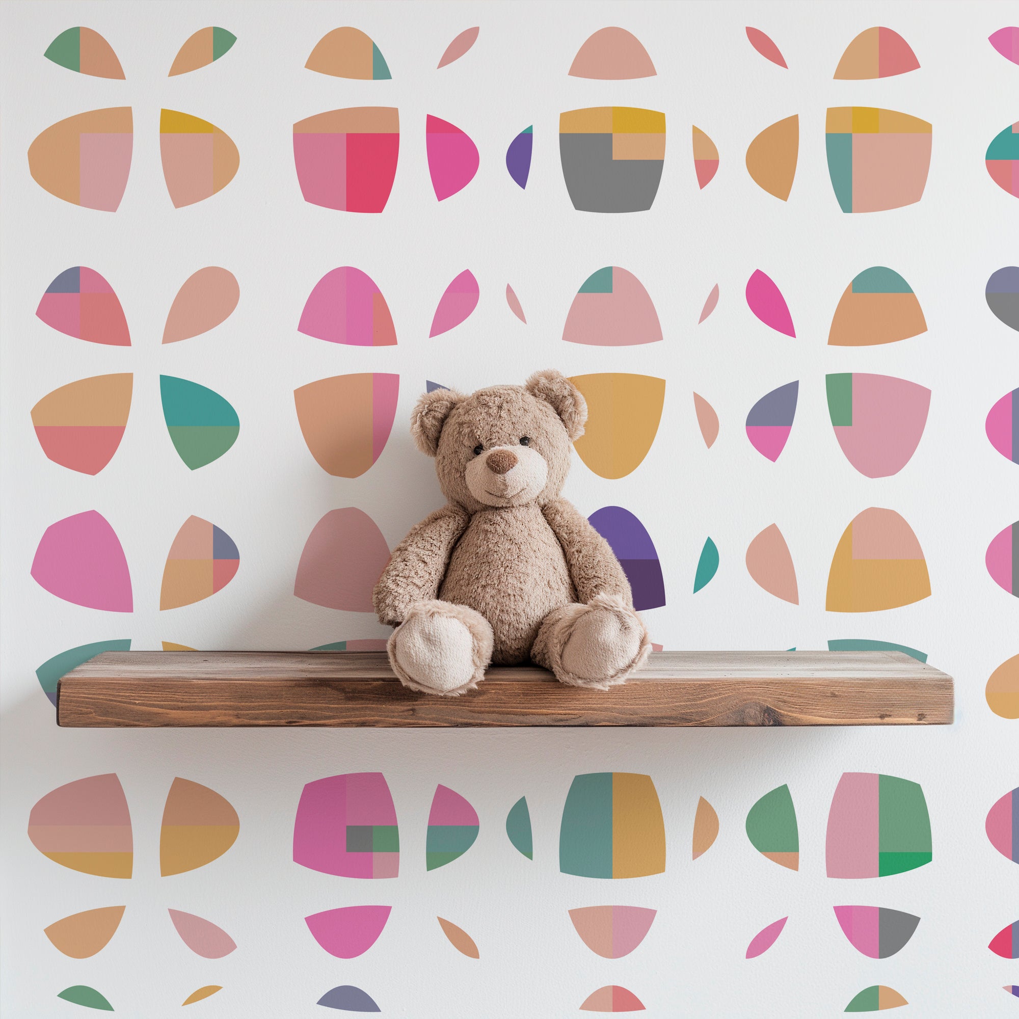 Abstract Butterfly Wallpaper for Nursery Kids and Nature Lovers - Wallpaper | Victoria Bright Home - Colorful Modern Wallpaper For Your Home - - abstract,animal,bedroom,kids,modern,multicolor,nursery,scandinavian