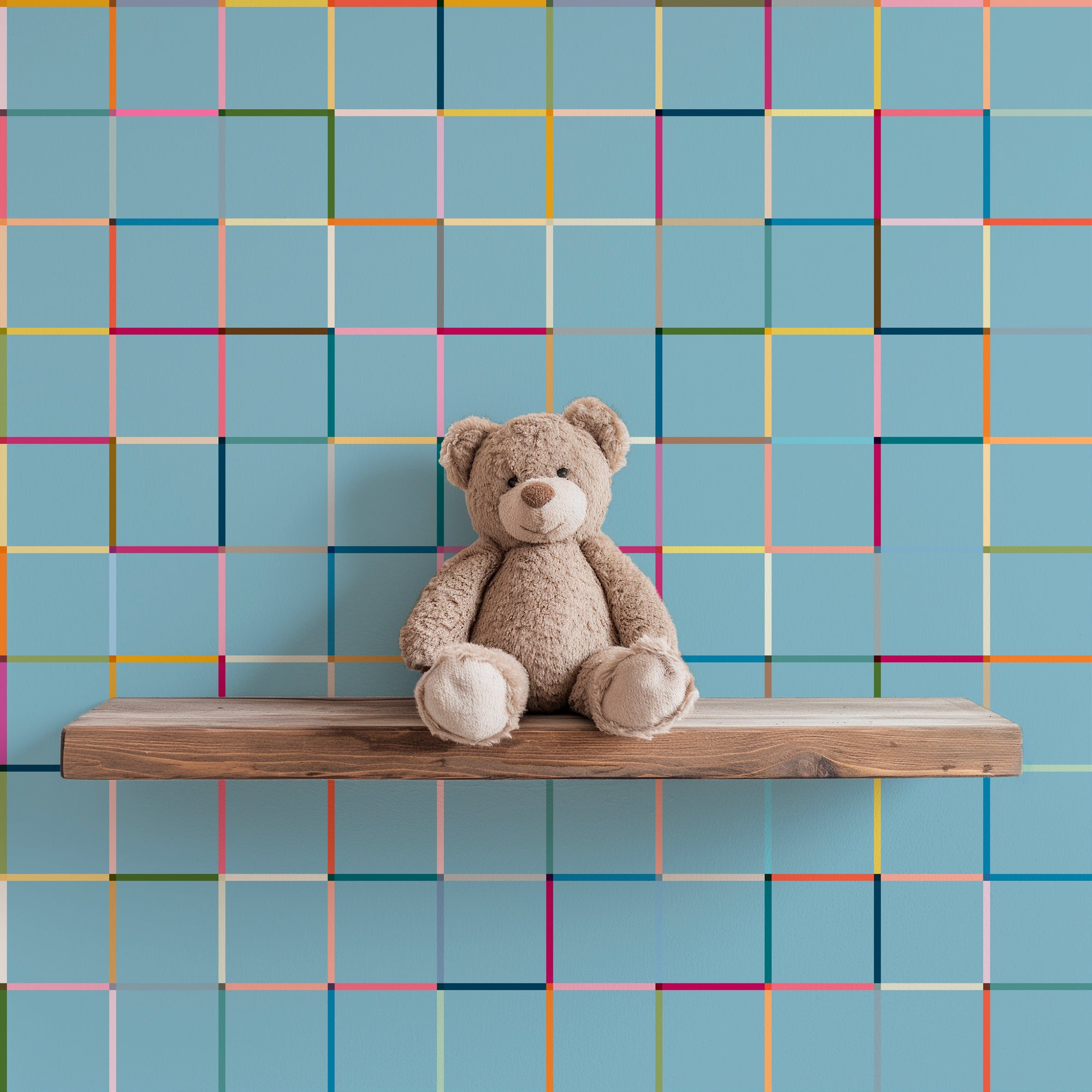 Monkey Bars Modern Geometric Wallpaper for a Fun Kid&