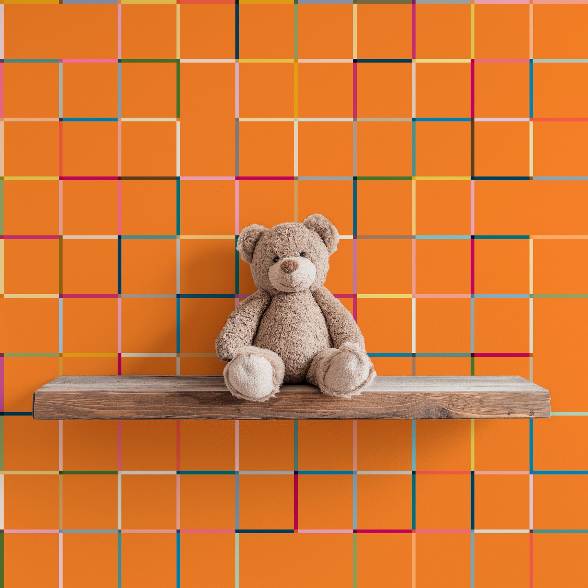 Monkey Bars Modern Geometric Wallpaper for a Fun Kid&