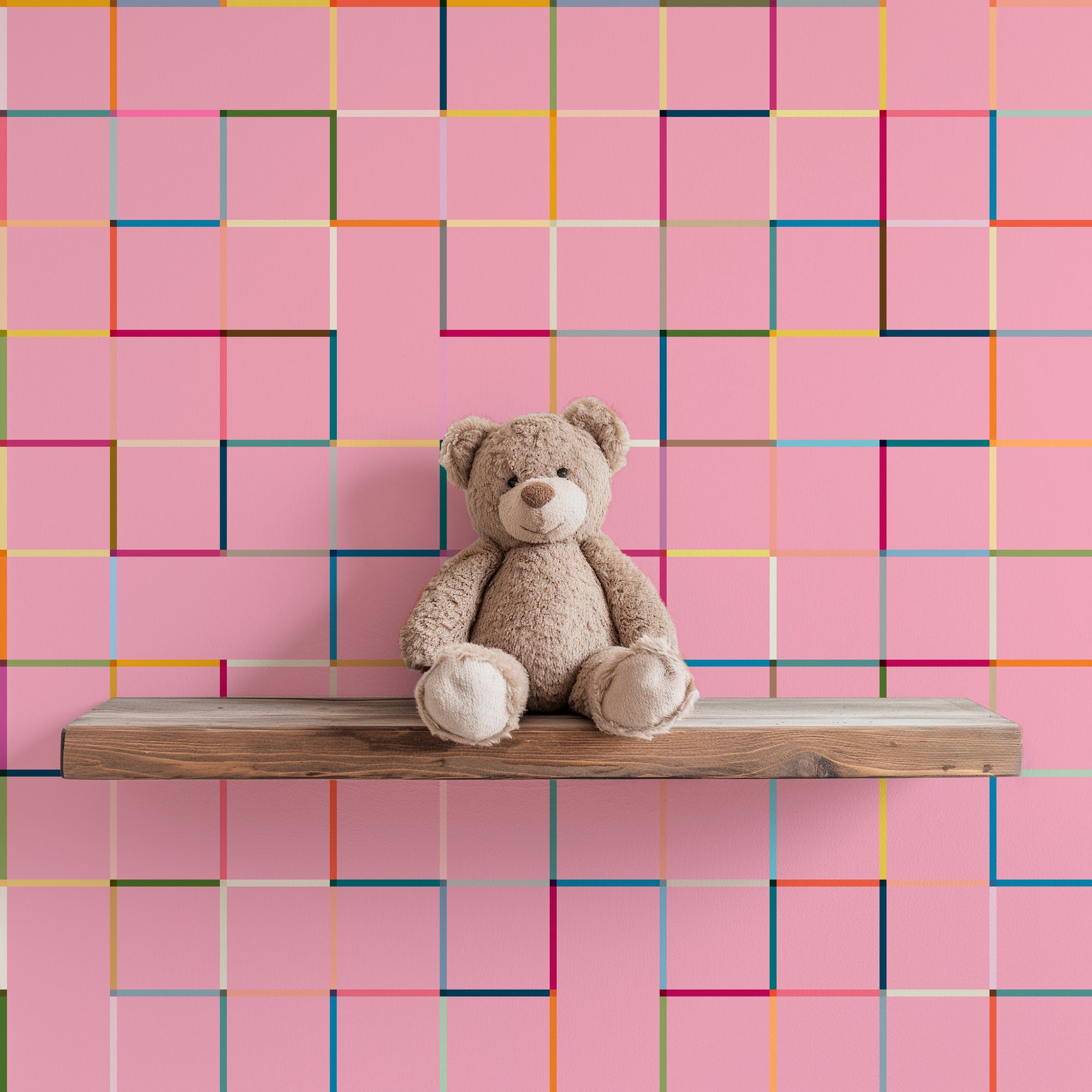 Monkey Bars Modern Geometric Wallpaper for a Fun Kid&