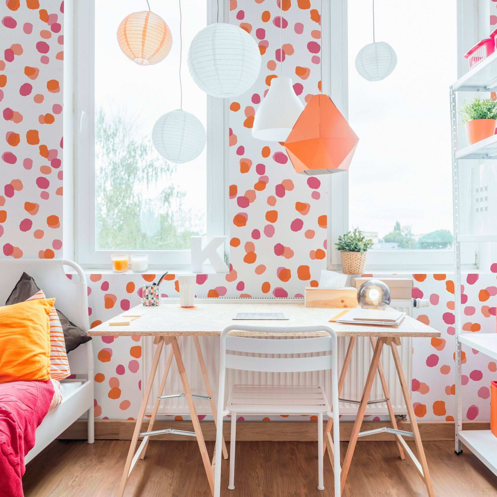 Sprinkles Bohemian Abstract Dot Wallpaper for Kitchen or Kid&