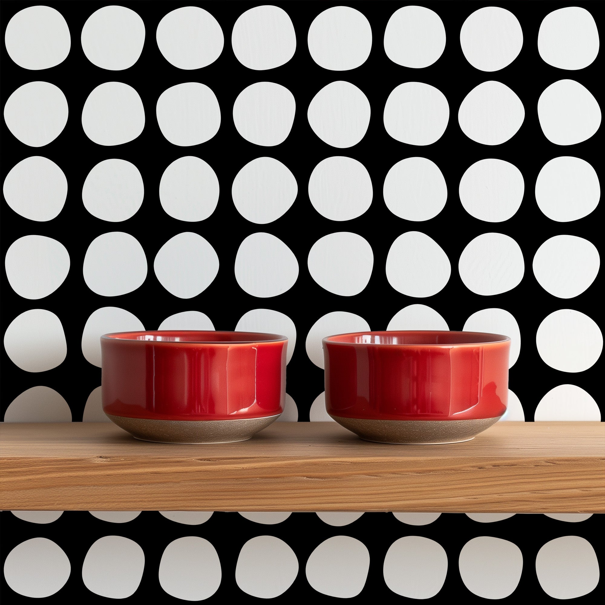 Abstract Dot Modern Wallpaper in Blue Black or Gray - Wallpaper | Victoria Bright Home - Colorful Modern Wallpaper For Your Home - - abstract,bedroom,black,black and white,blue,dining,dots,Gray,kitchen,modern,office