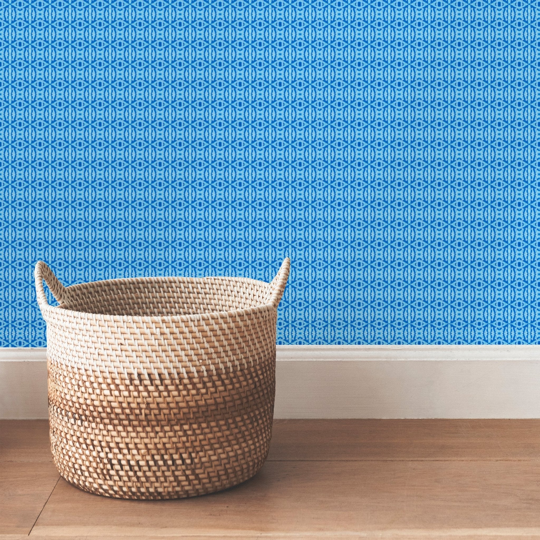 Beachy Blue Wallpaper for a Beach House or Caribbean Vibe - Wallpaper | Victoria Bright Home - Colorful Modern Wallpaper For Your Home - - abstract,bedroom,blue,dining,kitchen,office,traditional
