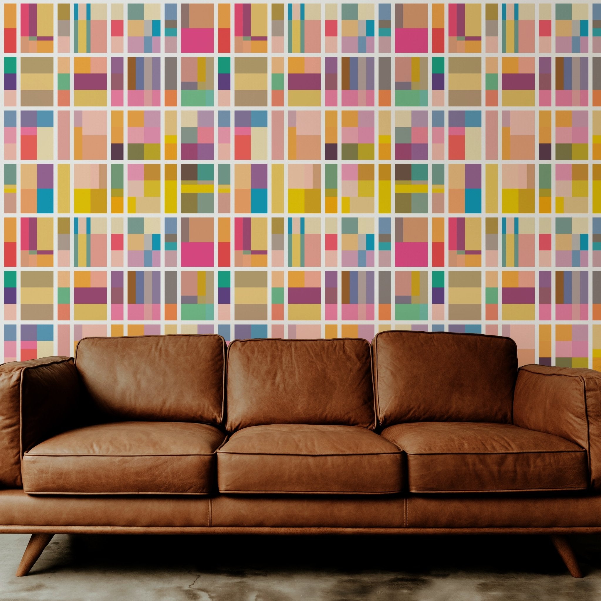 Mirabel Geometric Modern Wallpaper for a Bold Maximalist Look - Wallpaper | Victoria Bright Home - Colorful Modern Wallpaper For Your Home - - abstract,bedroom,dining,feminine,geometric,gold,green,kids,modern,multicolor,office,pink