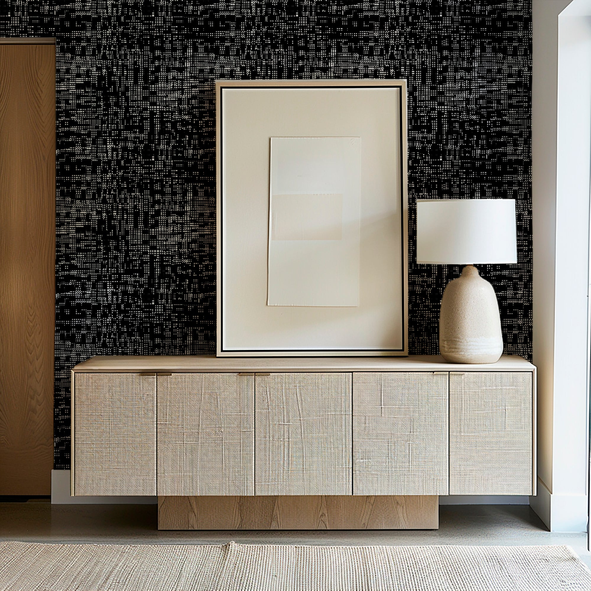 City Lights Abstract Modern Wallpaper for and Urban Loft Feel - Wallpaper | Victoria Bright Home - Colorful Modern Wallpaper For Your Home - - abstract,black,black and white,blue,dining,Gray,green,kitchen,modern,office,orange,pink