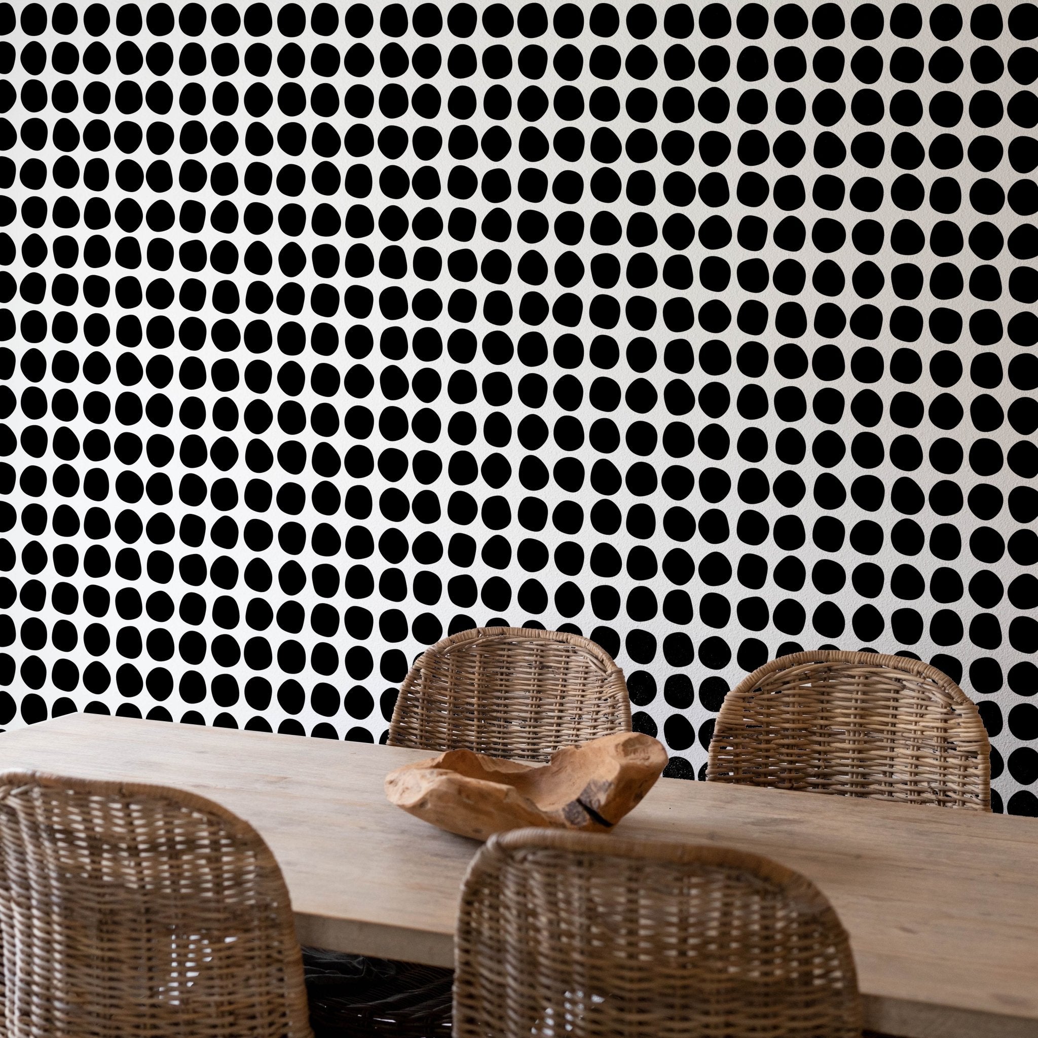 Abstract Dot Modern Wallpaper in Blue Black or Gray - Wallpaper | Victoria Bright Home - Colorful Modern Wallpaper For Your Home - - abstract,bedroom,black,black and white,blue,dining,dots,Gray,kitchen,modern,office