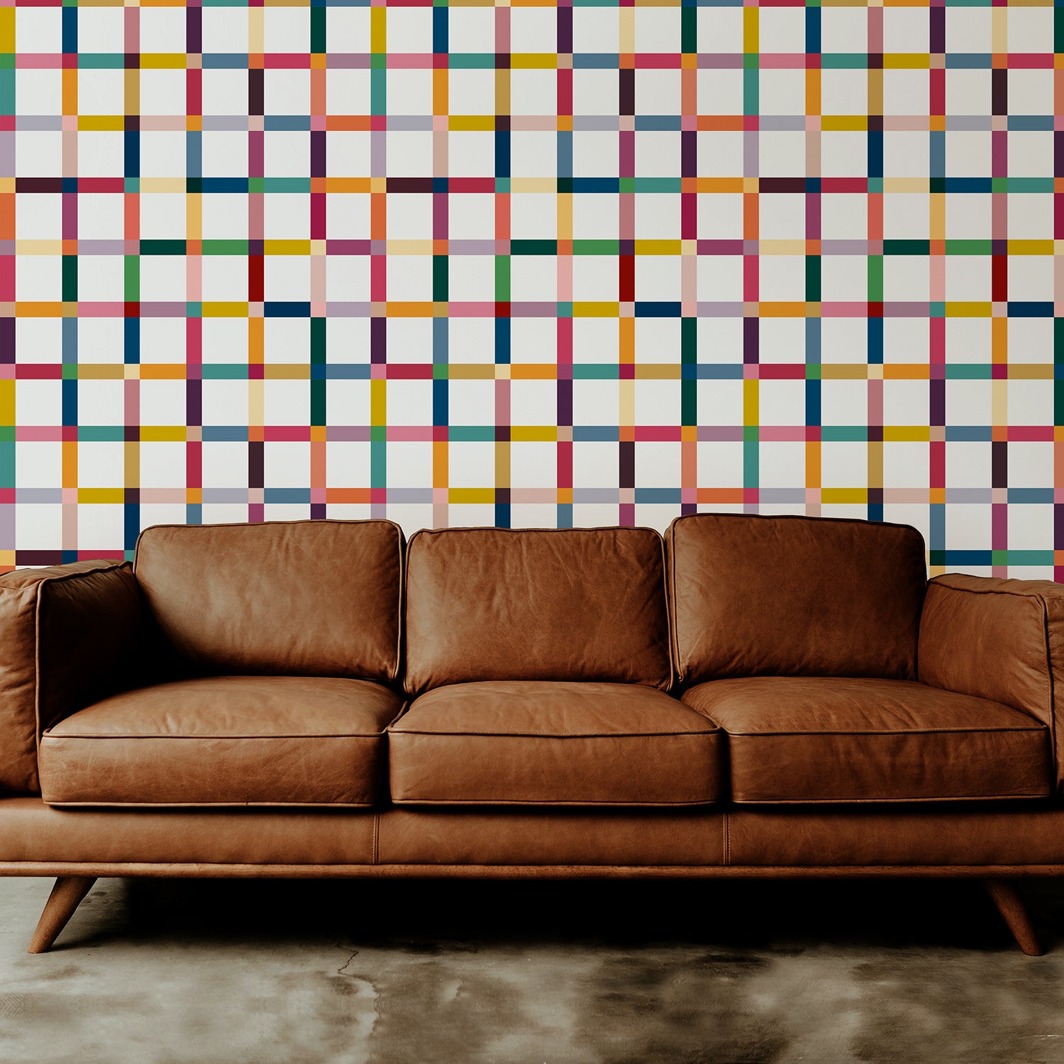Bright and Colorful Modern Wallpaper in Checkered Pattern - Wallpaper | Victoria Bright Home - Colorful Modern Wallpaper For Your Home - - checkered,dining,kids,modern,multicolor,nursery,plaid