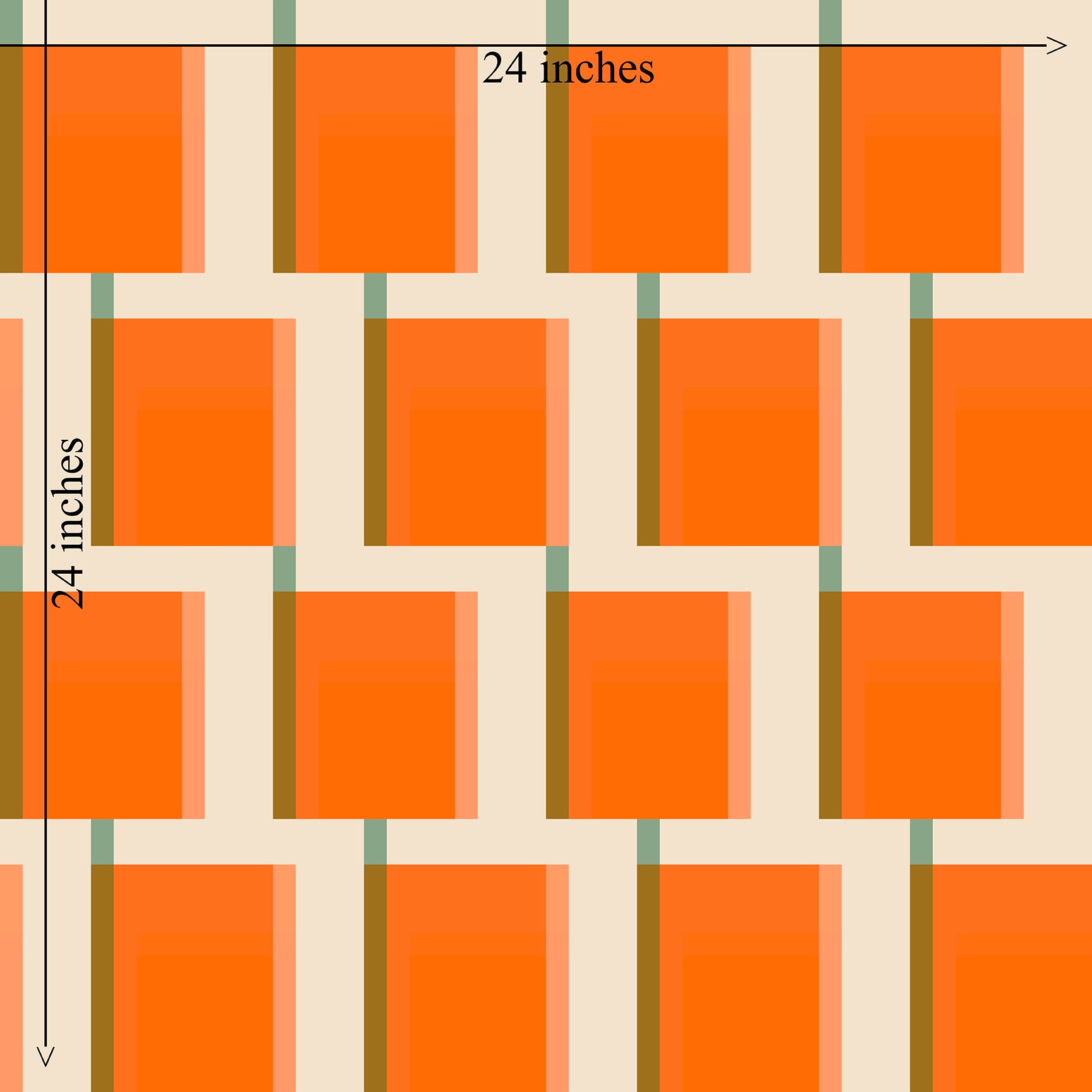 Elliot Mid Century Modern Orange Wallpaper with a Sixties Aesthetic - Wallpaper | Victoria Bright Home - Colorful Modern Wallpaper For Your Home - - brown,checkered,cream,living,mid century,modern,office,orange,retro,seventies,sixties,turquoise