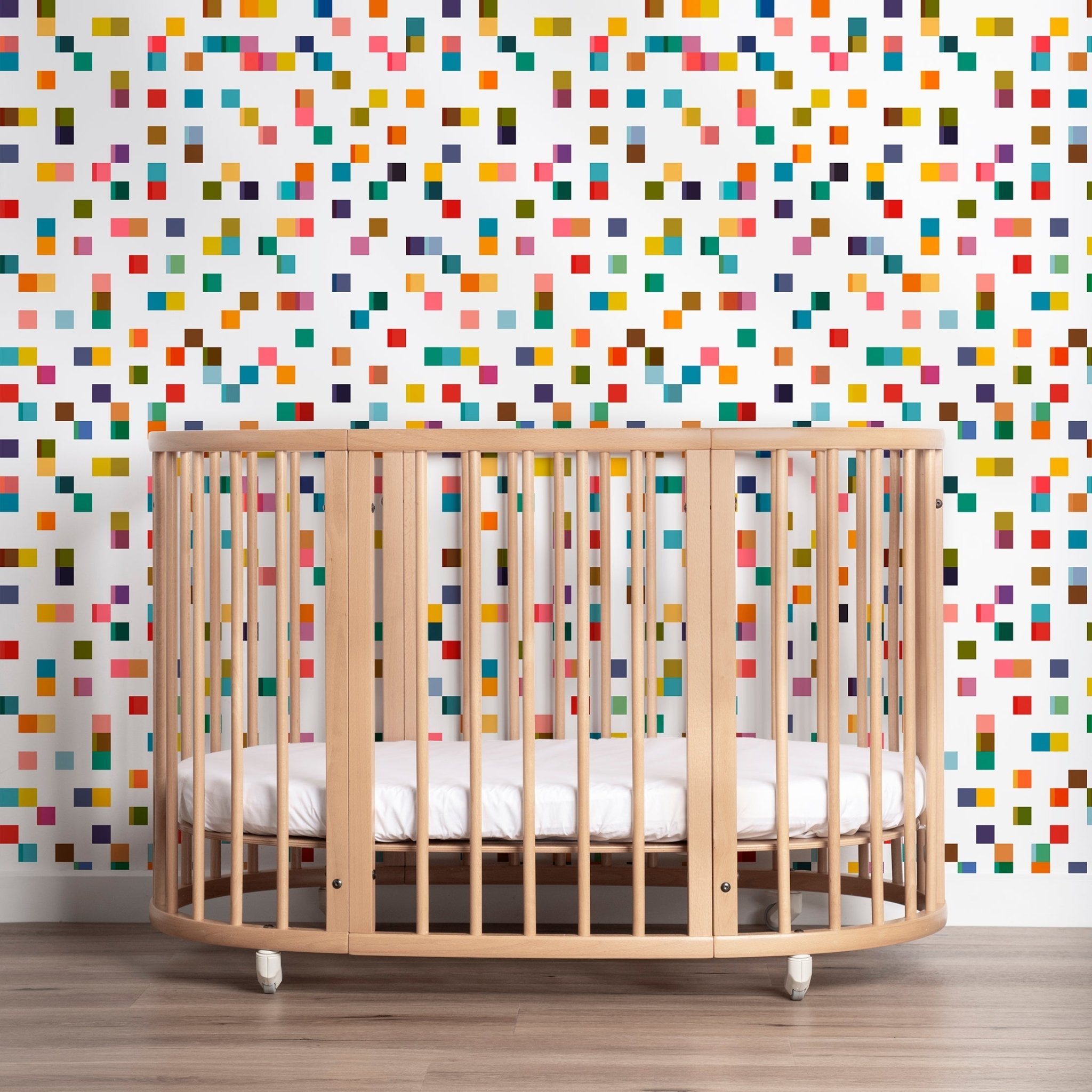 Cubed Geometric Colorful Wallpaper for a Child&