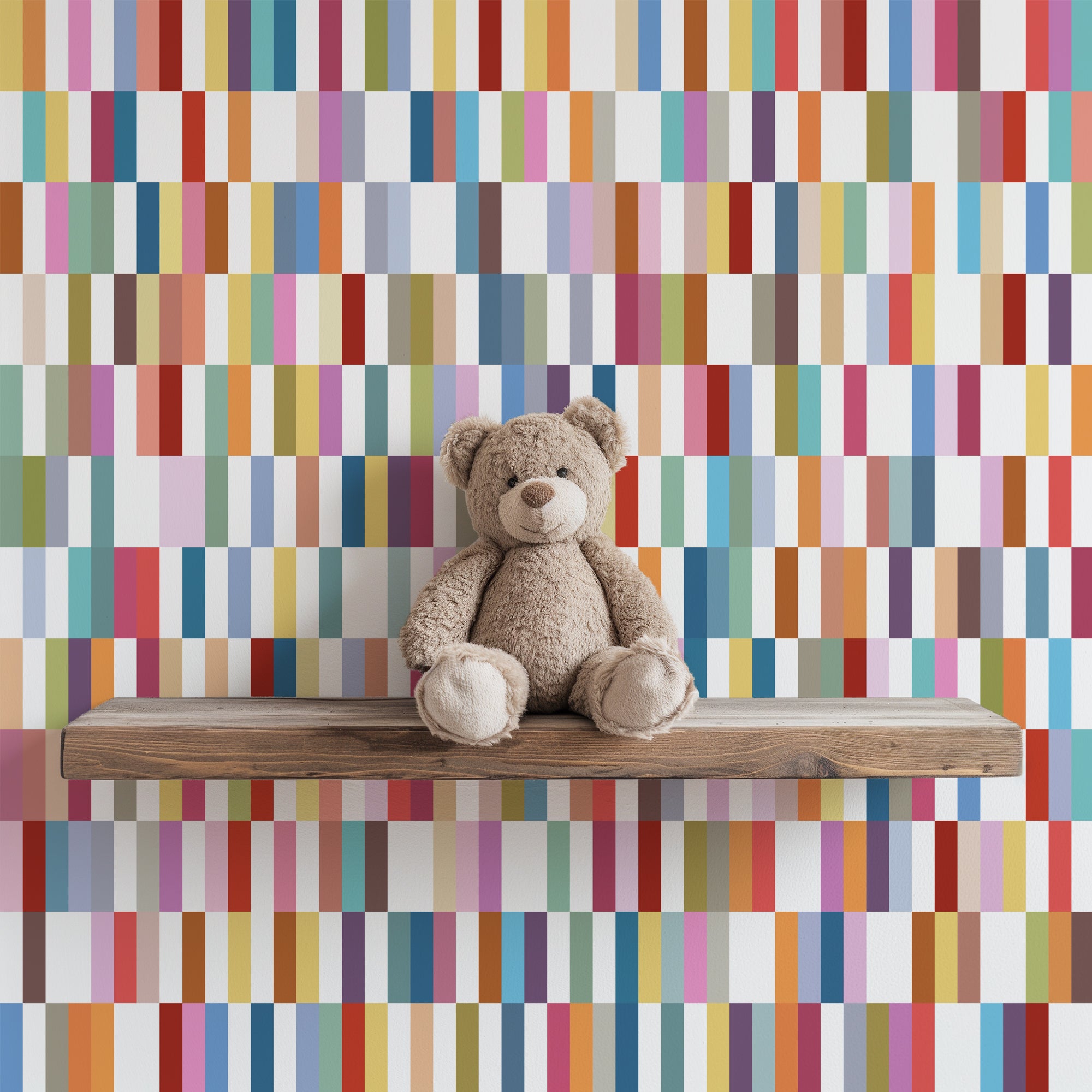 Fiddlestix Modern Geometric Wallpaper for a Colorful Kid&