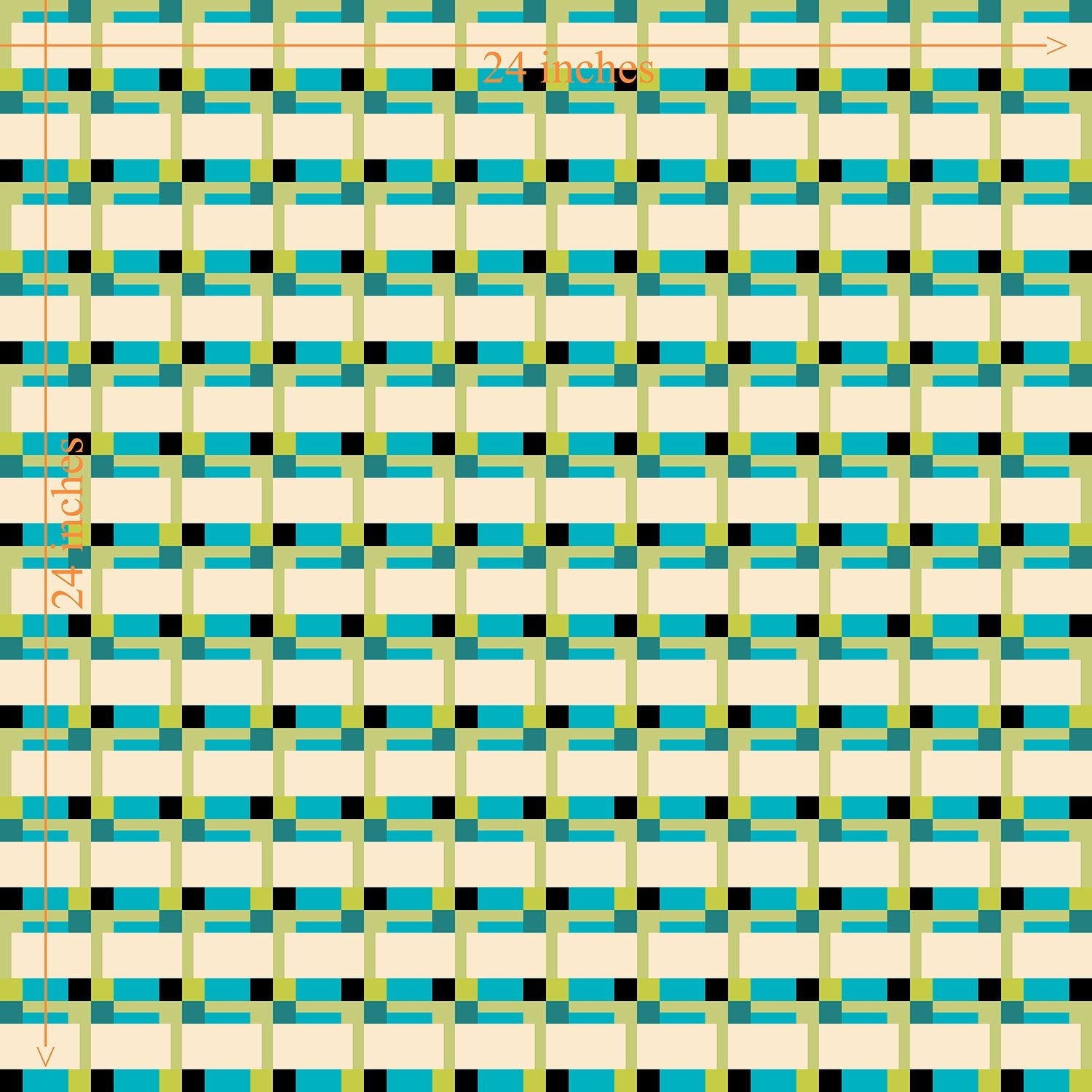 Modern Fifty Retro Wallpaper in Turquoise and Lime Green - Wallpaper | Victoria Bright Home - Colorful Modern Wallpaper For Your Home - - black,checkered,cream,dining,green,kitchen,mid century,Minimalist,modern,office,retro,turquoise