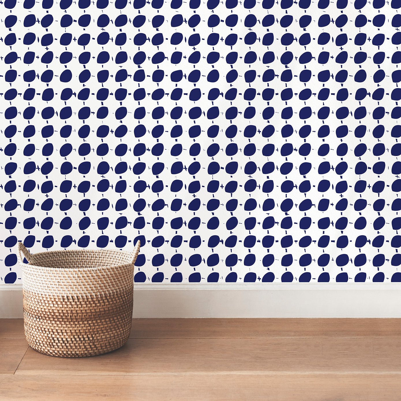 Good Egg Abstract Blue and White Modern Wallpaper - Wallpaper | Victoria Bright Home - Colorful Modern Wallpaper For Your Home - - abstract,blue,dining,dots,kids,kitchen,modern