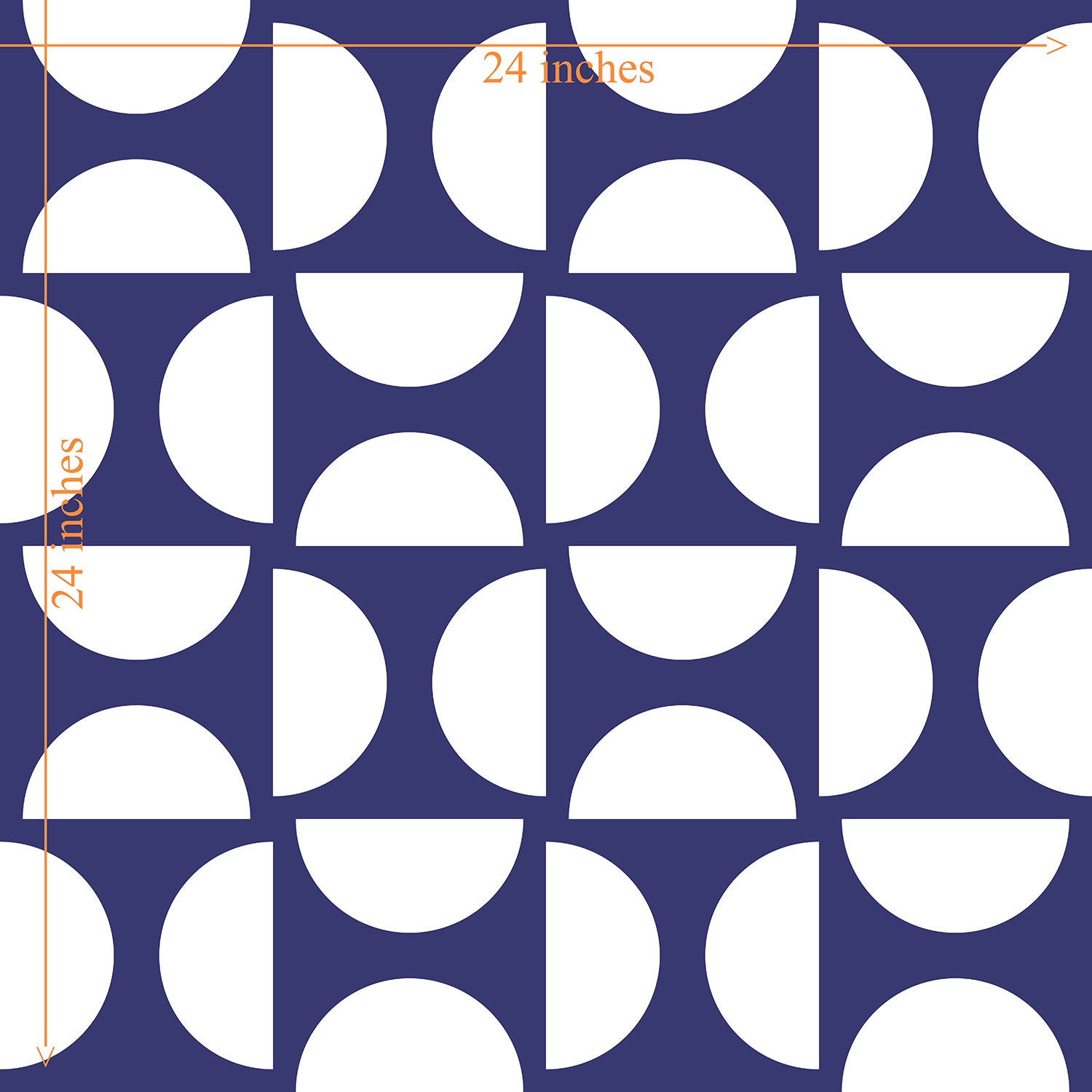 Half Moons Bauhaus Blue and White Modern Wallpaper - Wallpaper | Victoria Bright Home - Colorful Modern Wallpaper For Your Home - - bauhaus,bedroom,blue,blue and white,dots,living,modern