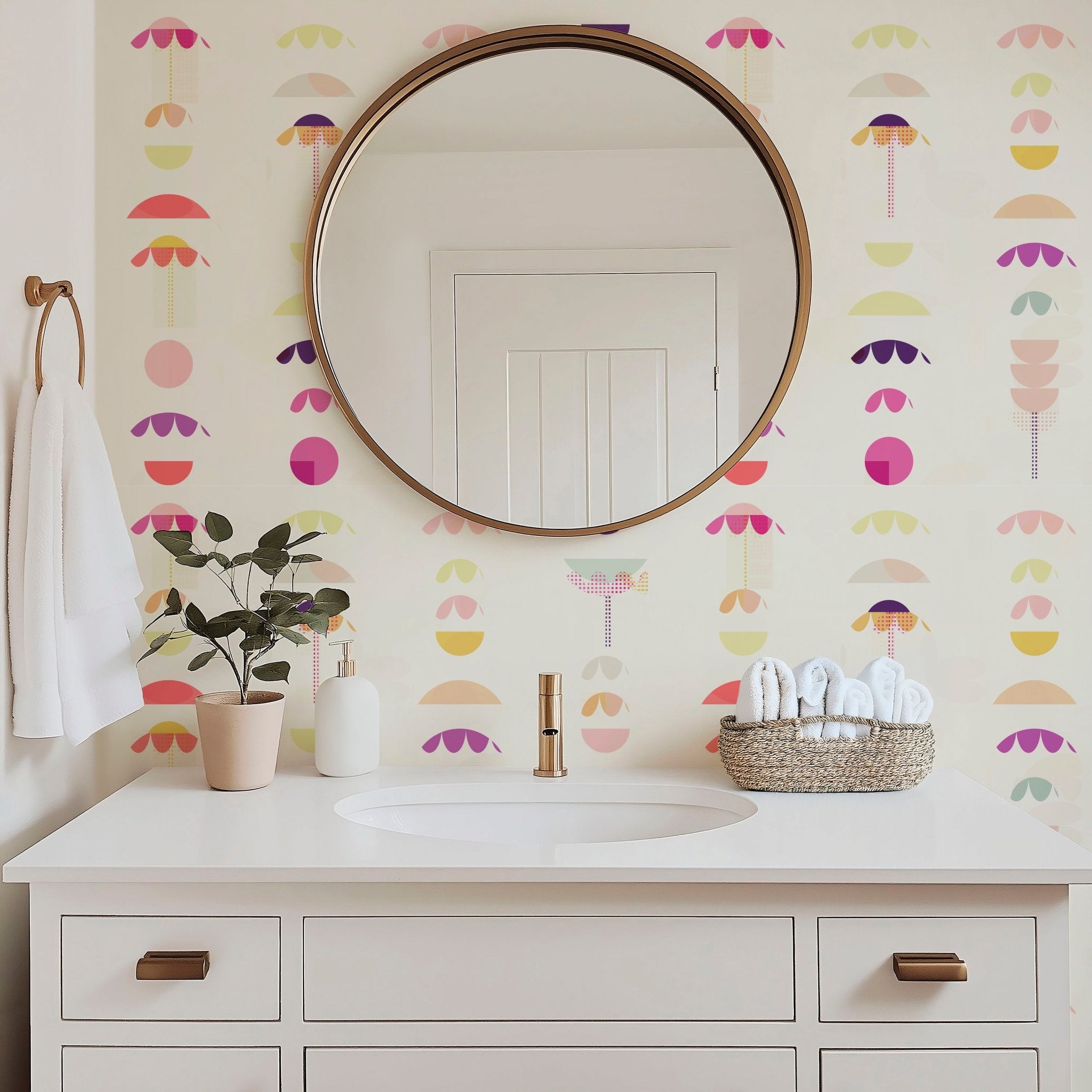 Scandinavian Floral Wallpaper for a Whimsical Nursery