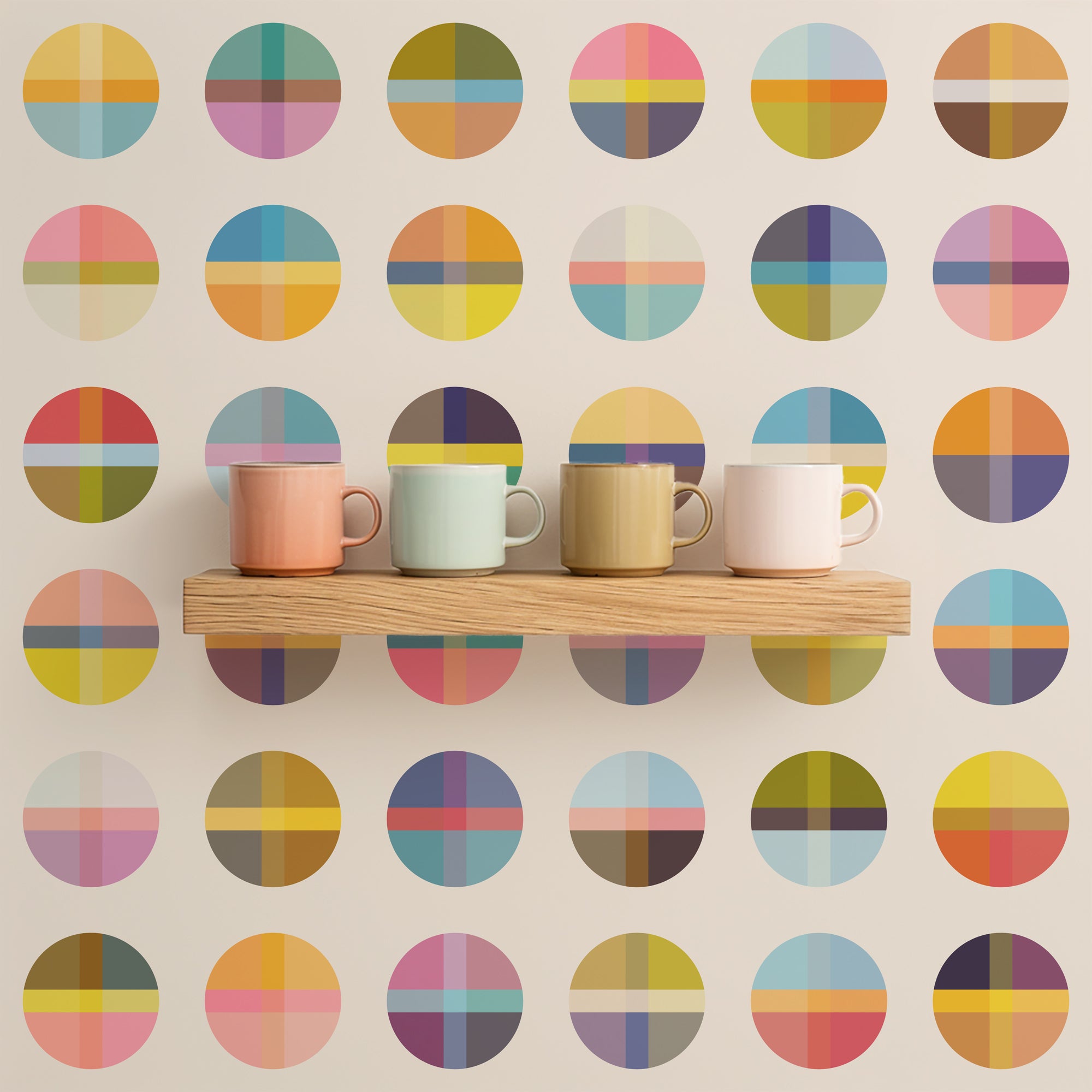 Retro Style Madras Plaid Wallpaper Boho Chic and Colorful - Wallpaper | Victoria Bright Home - Colorful Modern Wallpaper For Your Home - - bedroom,cream,dots,feminine,kids,living,modern,multicolor,nursery,plaid,retro