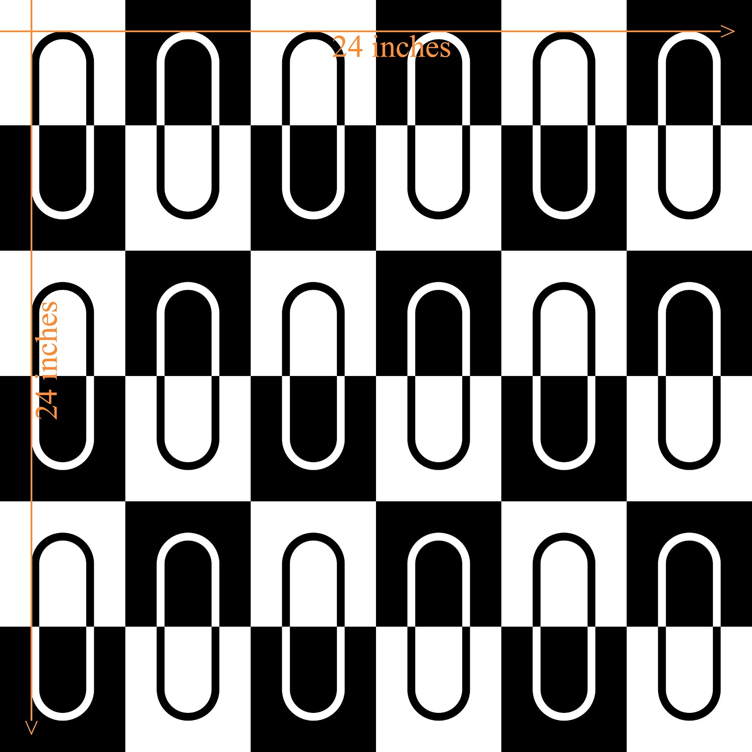 Paper Clip Black and White Graphic Modern Wallpaper for a Maximalist Look - Wallpaper | Victoria Bright Home - Colorful Modern Wallpaper For Your Home - - bedroom,black,black and white,checkered,dining,living,modern,office
