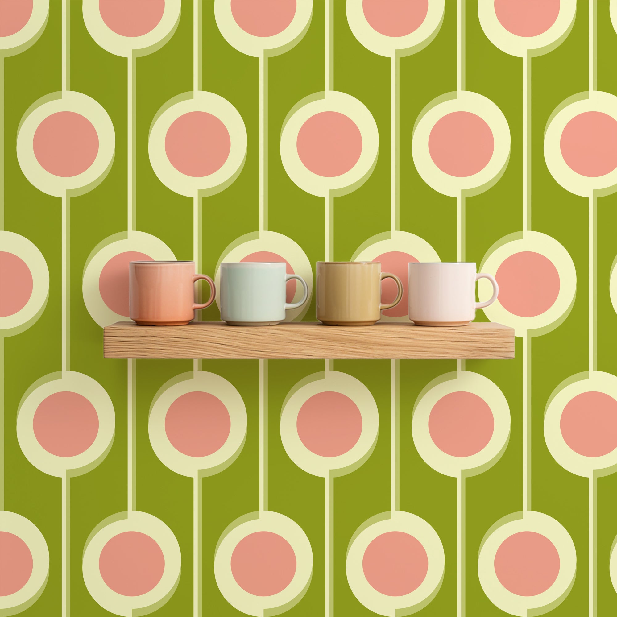 Modernist Floral Wallpaper for Nursery and Kids Room