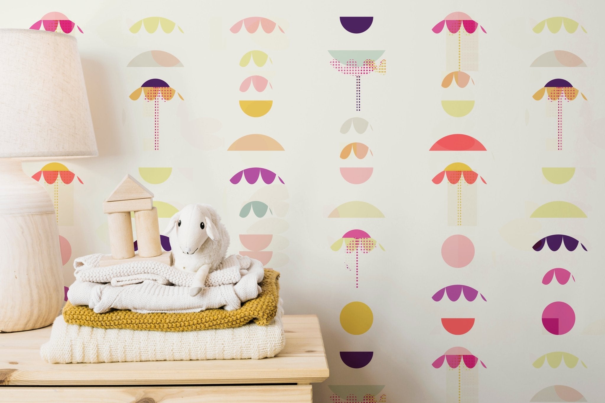 Scandinavian Floral Wallpaper for a Whimsical Nursery
