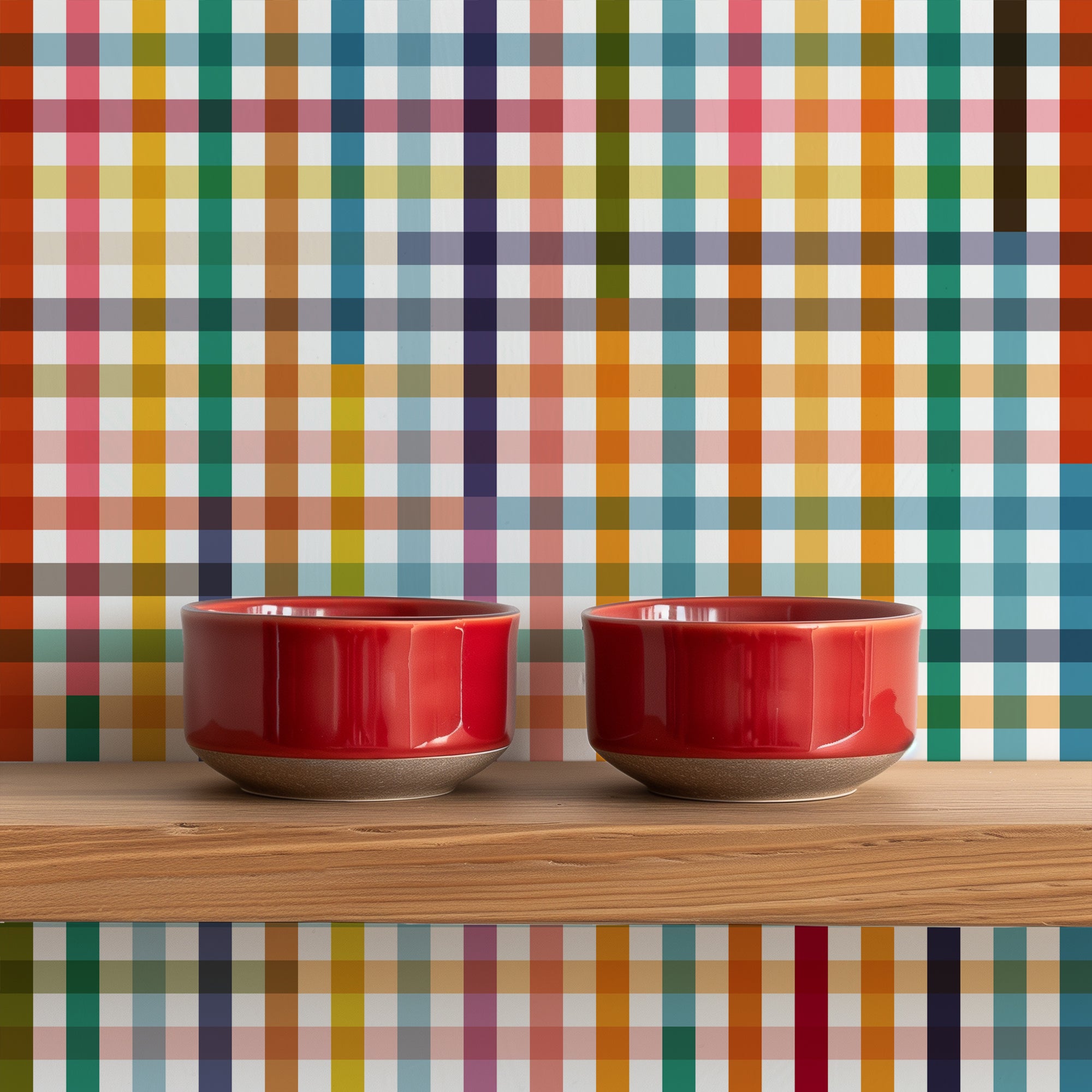 Confetti Party Plaid Wallpaper for a Nursery or Kid&