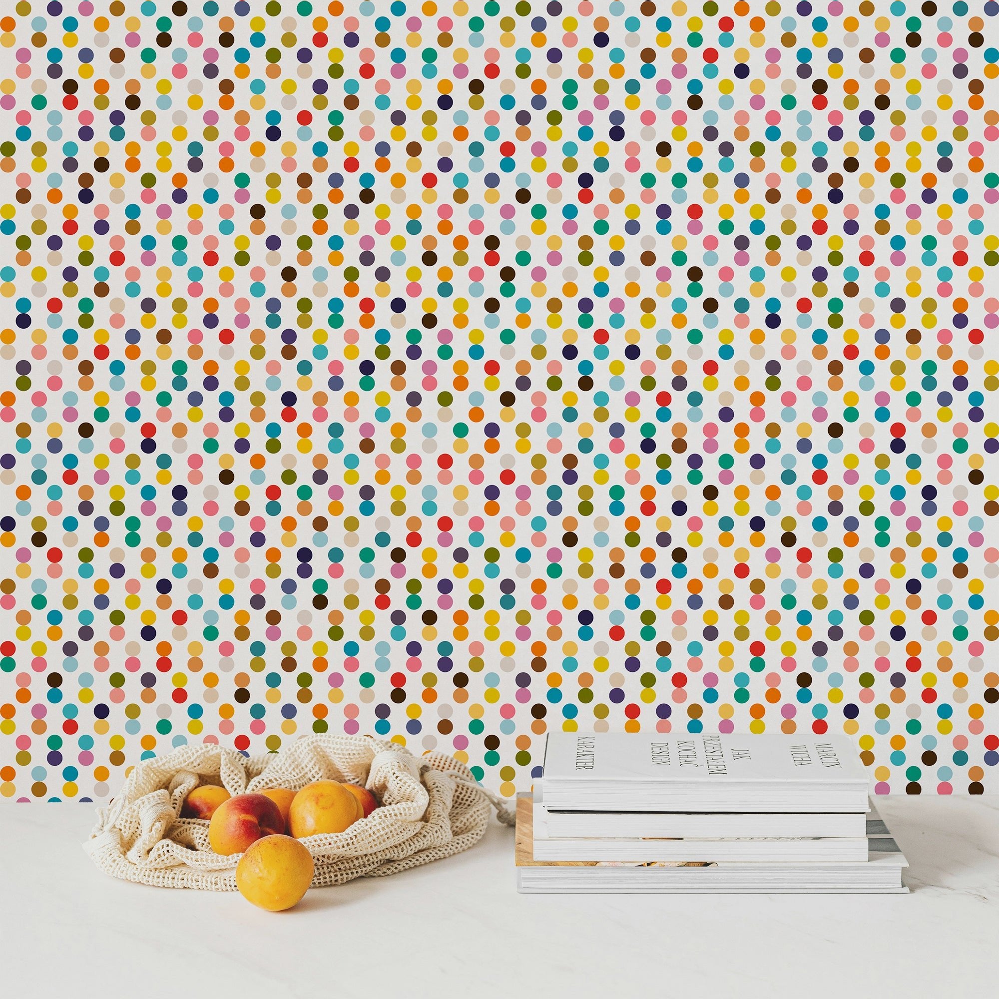 Tiny Colorful Dots Nursery Wallpaper - Wallpaper | Victoria Bright Home - Colorful Modern Wallpaper For Your Home - - bedroom,feminine,kids,modern,multicolor,nursery,office