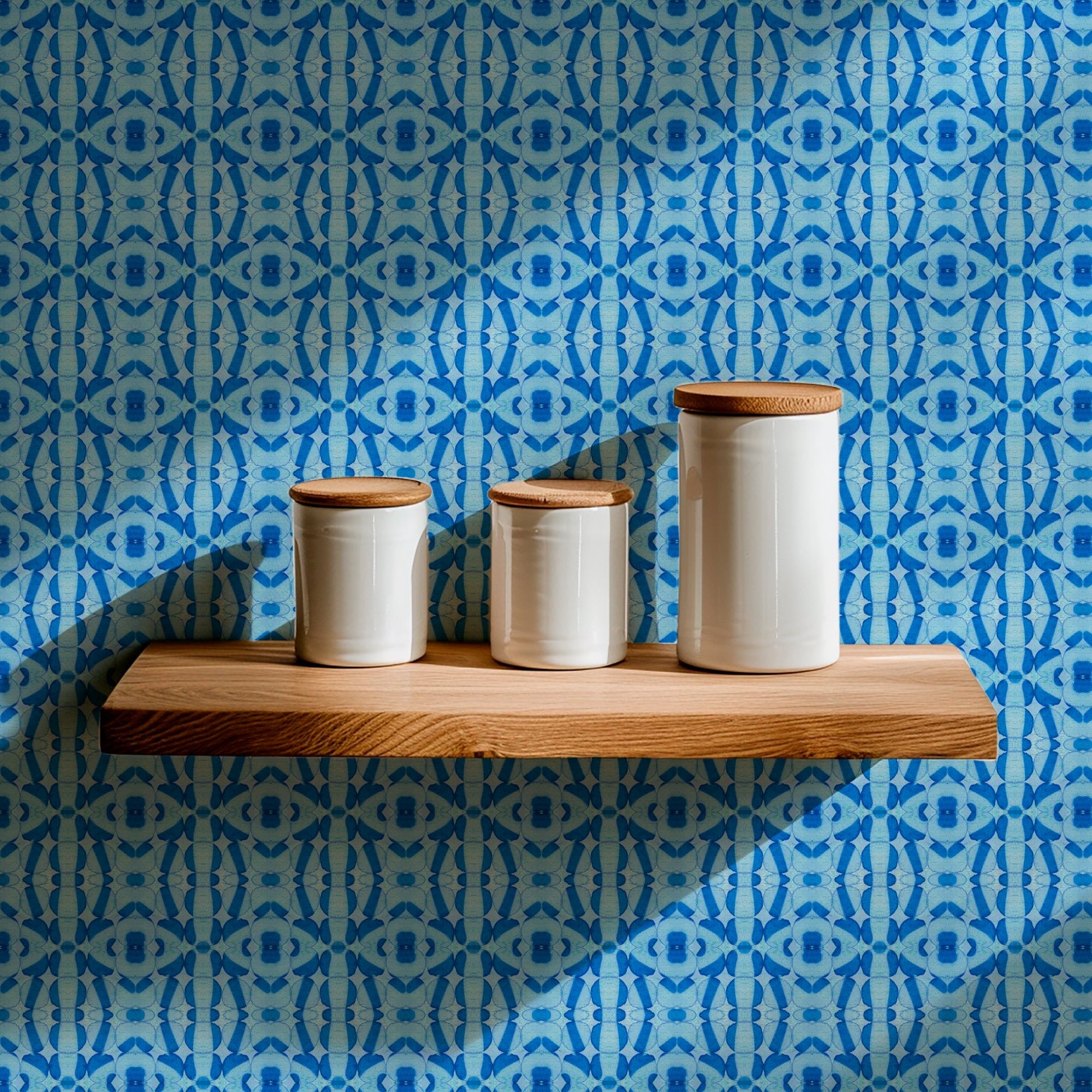 Beachy Blue Wallpaper for a Beach House or Caribbean Vibe - Wallpaper | Victoria Bright Home - Colorful Modern Wallpaper For Your Home - - abstract,bedroom,blue,dining,kitchen,office,traditional