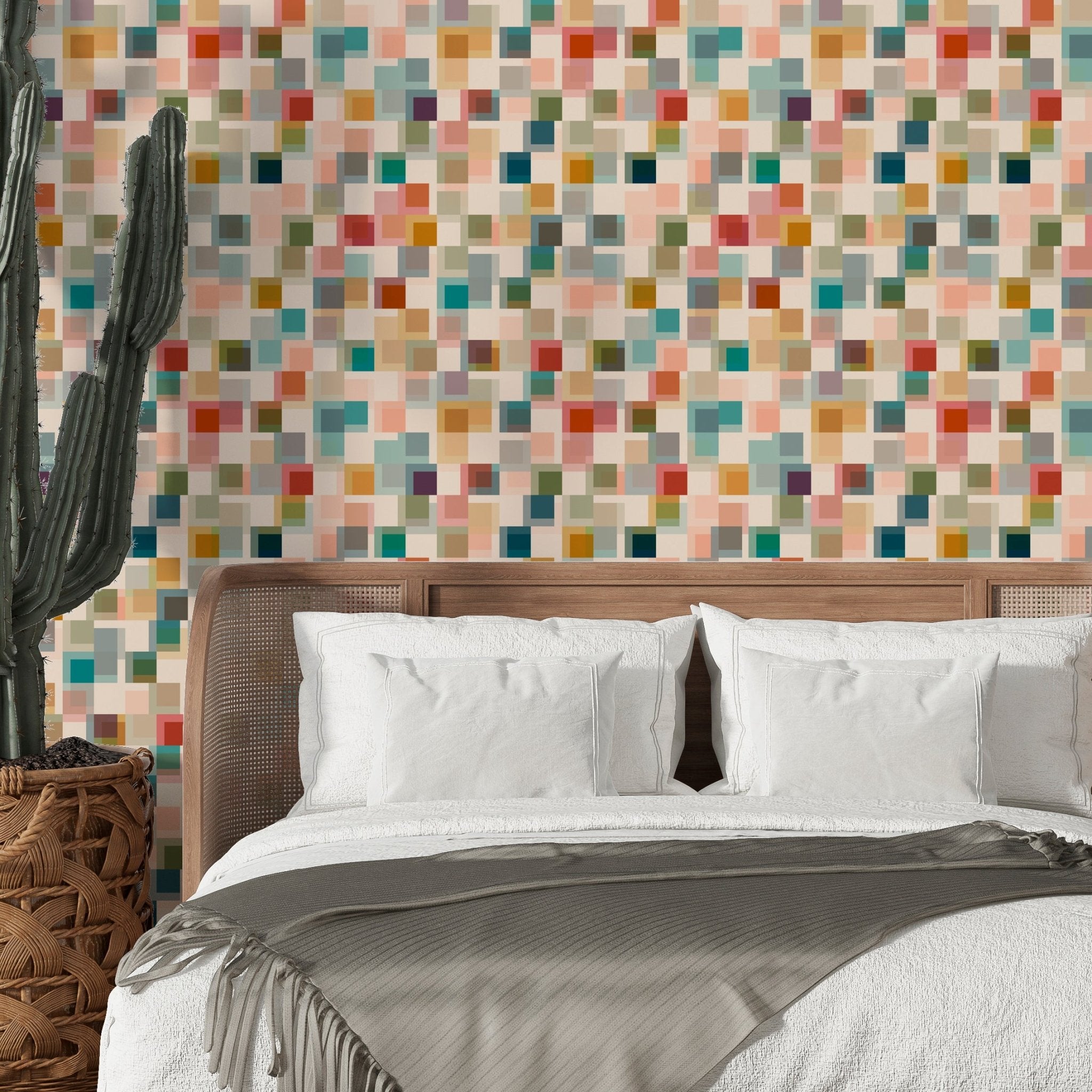 Madge Mid-Century Modern Wallpaper - Retro Geometric Pattern | Victoria Bright Home