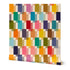 Mid Century Modern Jewel Wallpaper for Bright and Colorful Decor - Wallpaper | Victoria Bright Home - Colorful Modern Wallpaper For Your Home - Peel and Stick Removeable Sample 11 x 24 inches - bedroom,blue,dining,green,living,mid century,modern,multicolor,orange,pink,yellow