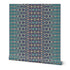 Vintage Sari Inspired Blue Wallpaper for Bohemian Style - Wallpaper | Victoria Bright Home - Colorful Modern Wallpaper For Your Home - Peel and Stick Removeable Sample 11 x 24 inches blue sari - abstract,bedroom,blue,dining,kitchen,living,nursery,traditional,vintage