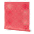 Modernist Mini Dot Wallpaper in Nostalgic Colors for Mid Century Modern Decor - Wallpaper | Victoria Bright Home - Colorful Modern Wallpaper For Your Home - Peel and Stick Removeable Sample 11 x 24 inches red mod mini dot dark - bedroom,blue,dining,dots,feminine,green,kids,kitchen,mid century,modern,nursery,office,red,retro,sixties,yellow