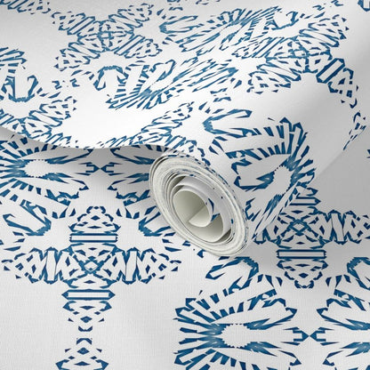Blue Damask Wallpaper for a Vintage or Traditional Look