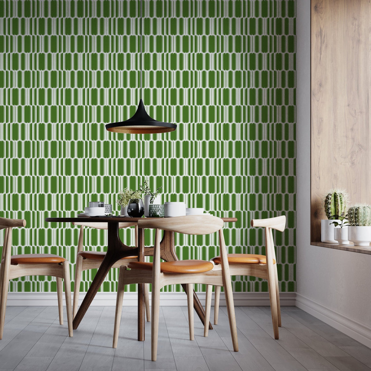 Jumble Mid-Century Modern Geometric Wallpaper