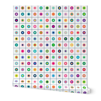 Pop Art Button Wallpaper for a Retro Modern Feel