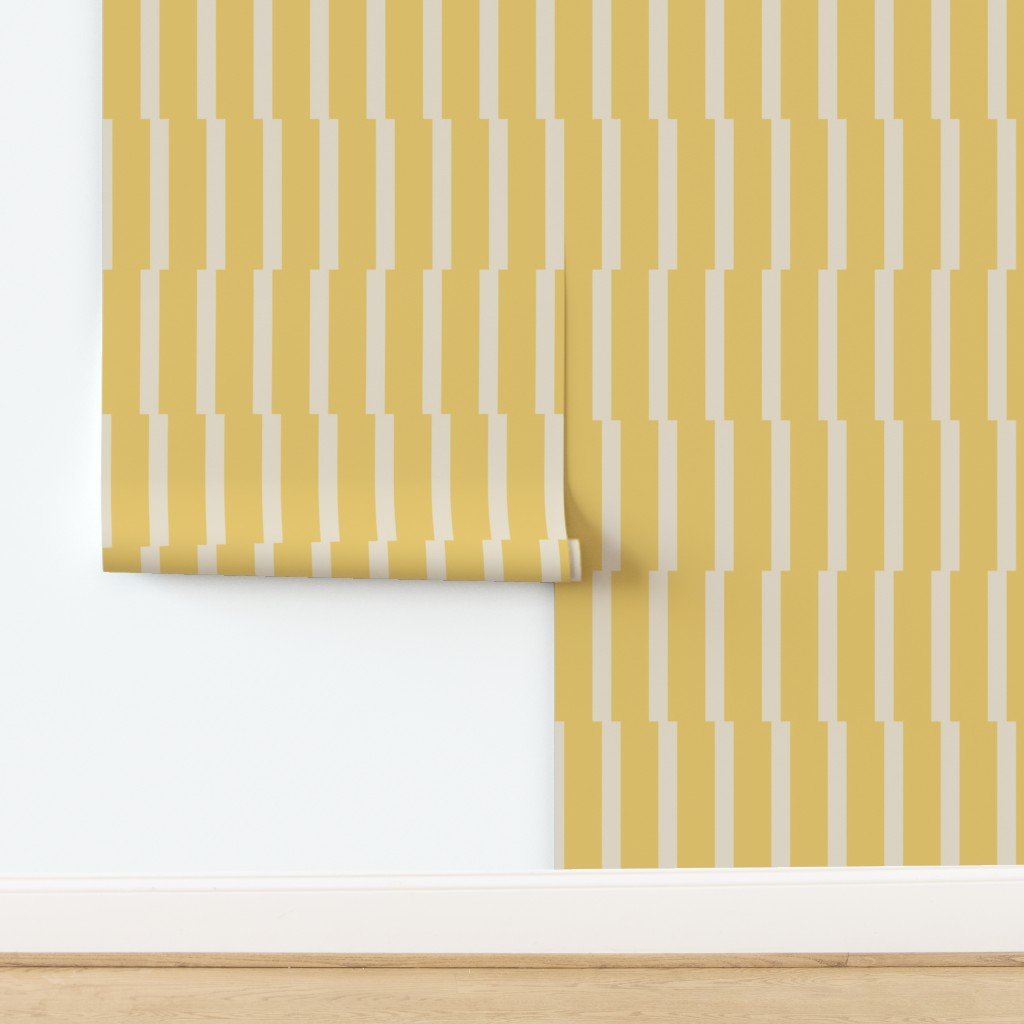 Joshua Tree Desert Oasis Wallpaper - Retro Minimalist Stripe in 5 Calming Colors