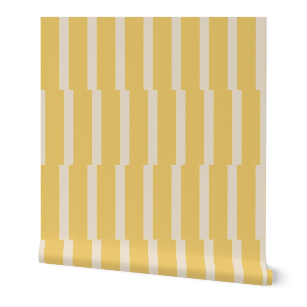 Joshua Tree Desert Oasis Wallpaper - Retro Minimalist Stripe in 5 Calming Colors