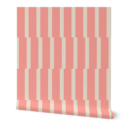 Joshua Tree Desert Oasis Wallpaper - Retro Minimalist Stripe in 5 Calming Colors
