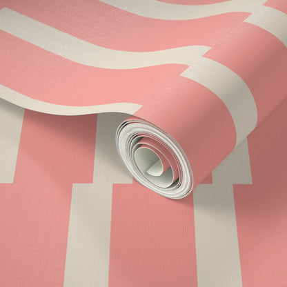 Joshua Tree Desert Oasis Wallpaper - Retro Minimalist Stripe in 5 Calming Colors