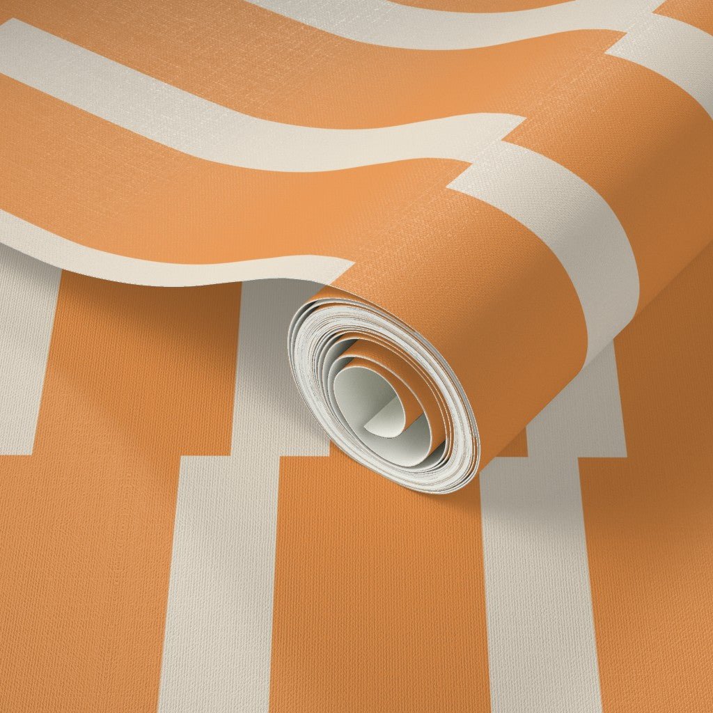 Joshua Tree Desert Oasis Wallpaper - Retro Minimalist Stripe in 5 Calming Colors