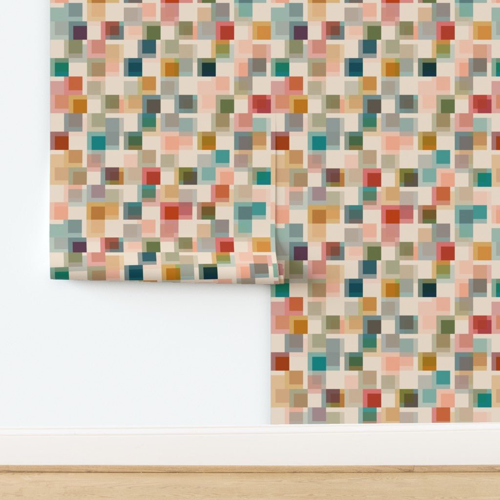 Madge Mid-Century Modern Wallpaper - Retro Geometric Pattern | Victoria Bright Home