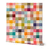 Partially unrolled panel of Jellybean colorful grid wallpaper
