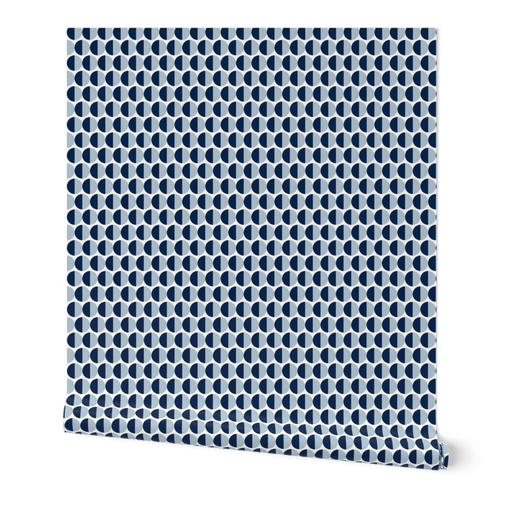 Split Second — Mid Century Half Circle Dot Geometric Wallpaper